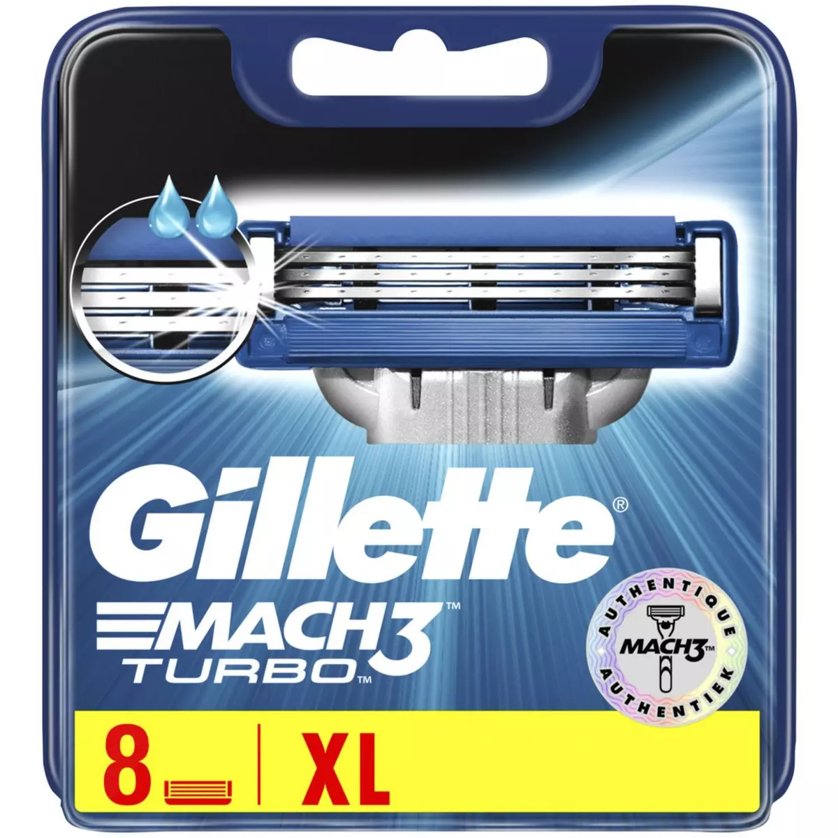GILLETTE Mach3 Turbo recharge lames de rasoir 8 recharges
