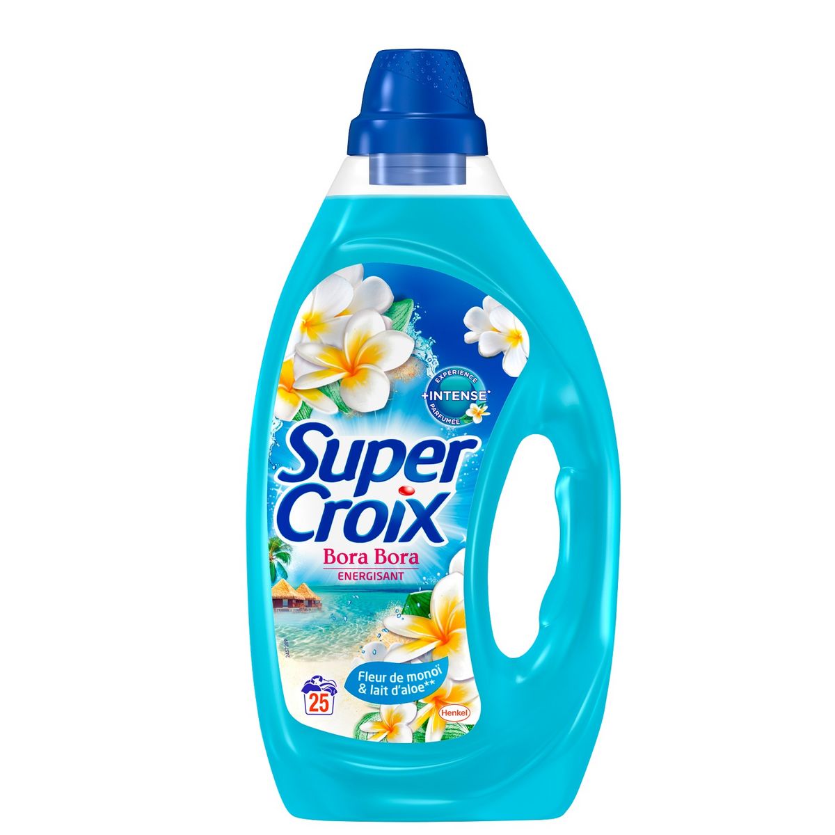 SUPER CROIX Lessive liquide Bora Bora énergisant monoï  25 lavages 1,25l
