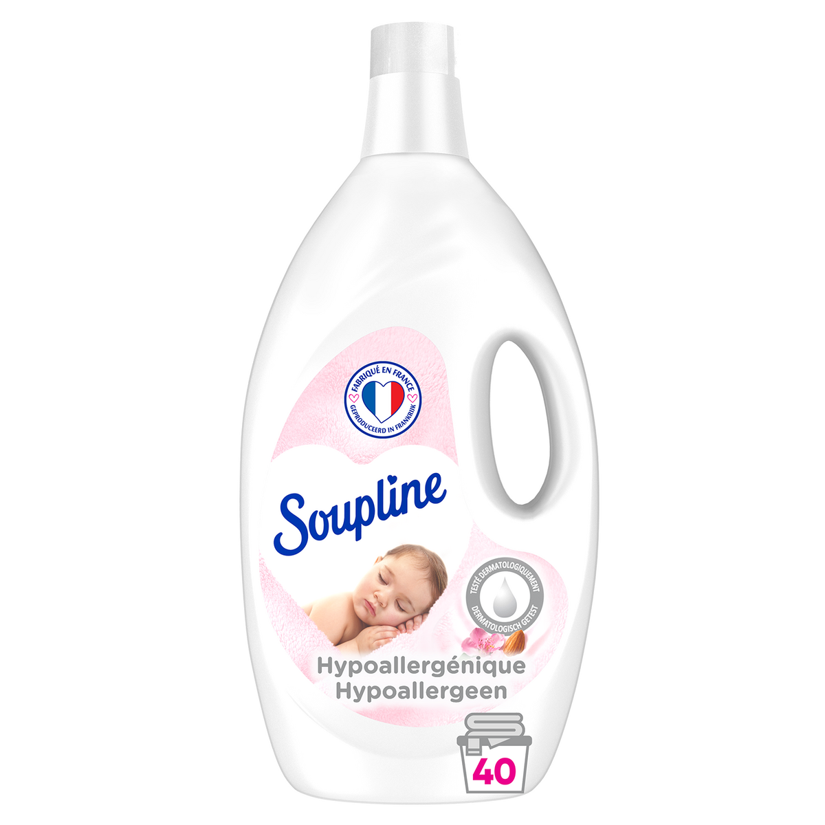 SOUPLINE Adoucissant hypoallergénique 40 lavages 2,85l
