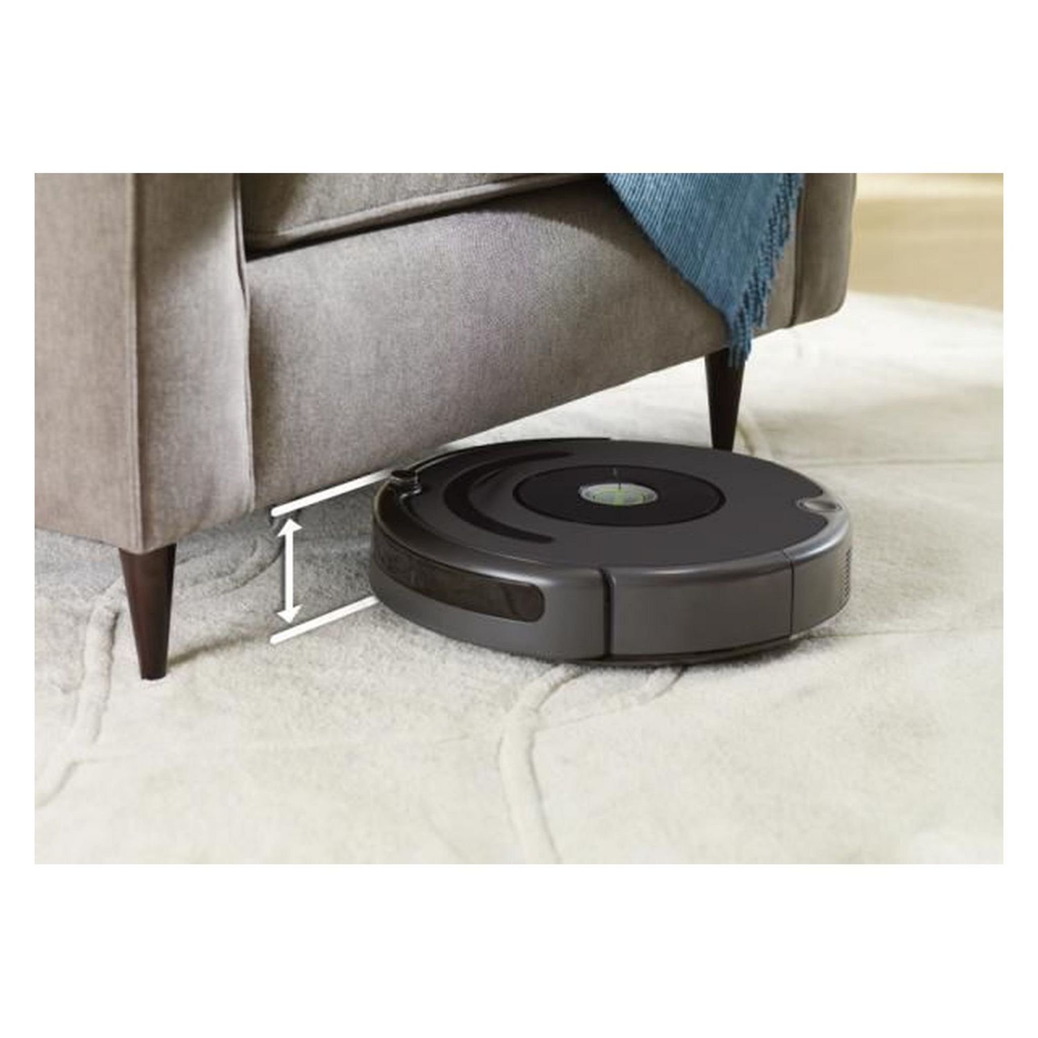 Voir la diapositive 3 : IROBOT Aspirateur robot connecté Roomba 676 - Noir