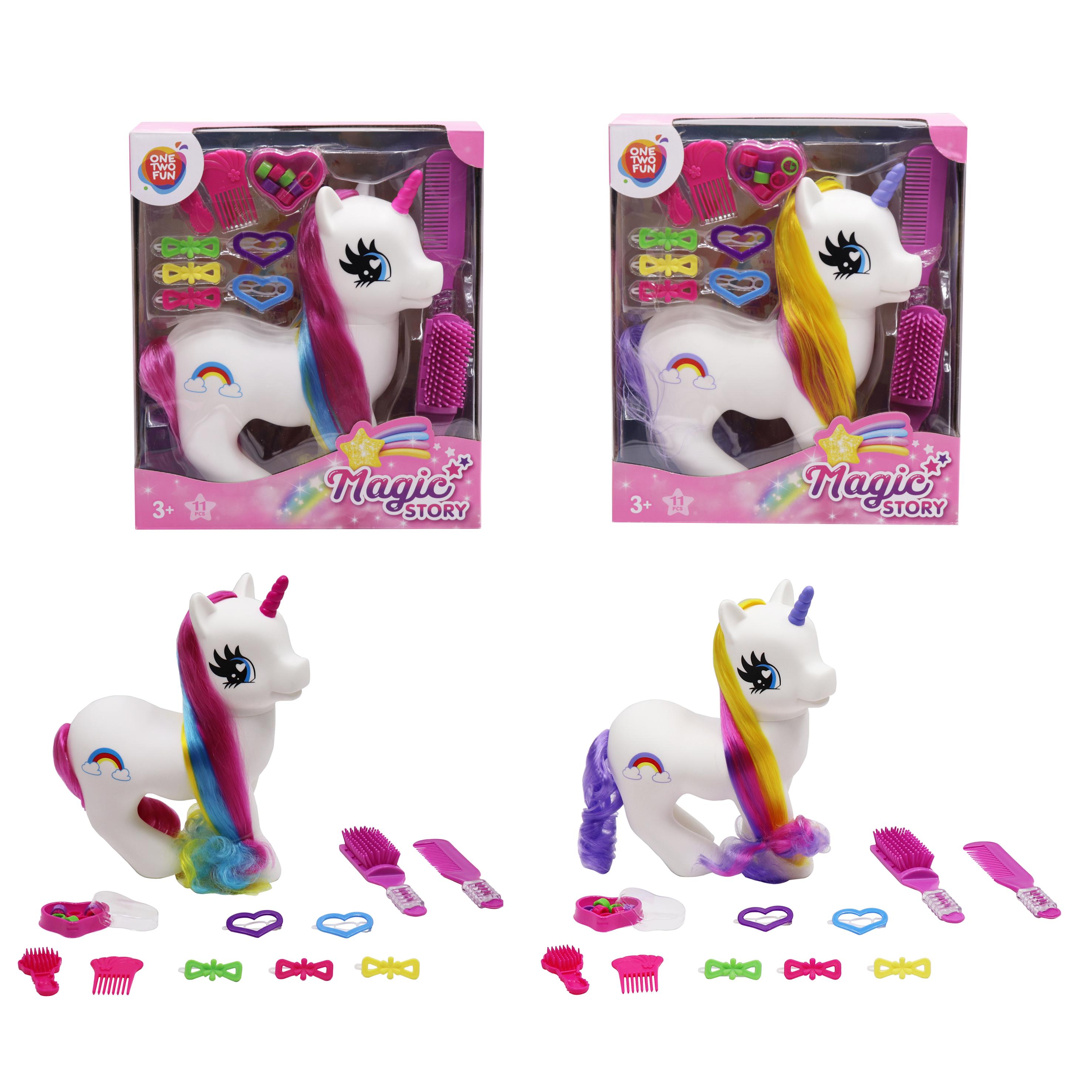 ONE TWO FUN Licorne Arc en Ciel 30 cm