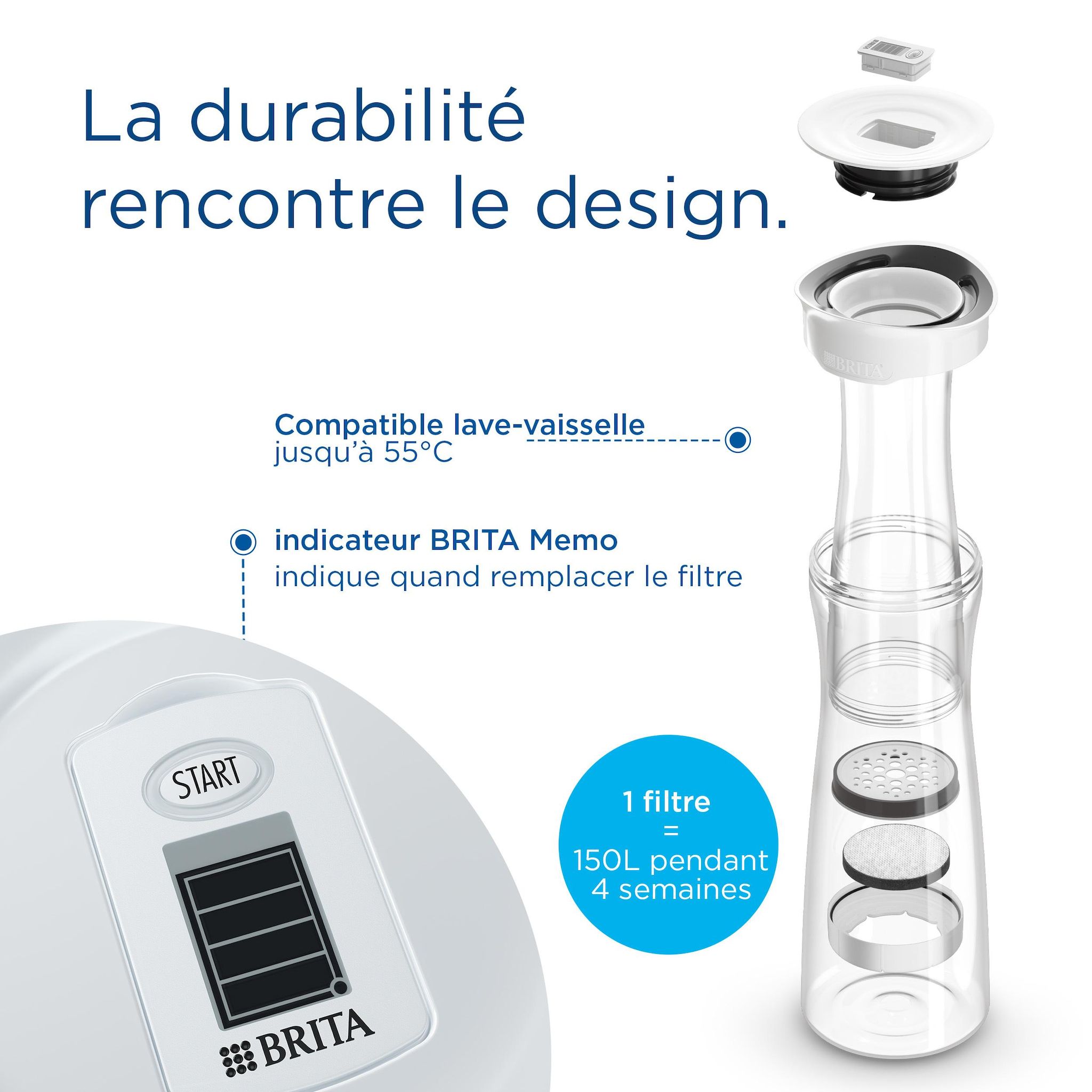 Voir la diapositive 3 : BRITA Bouteille filtrante 1.3 L
