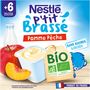 Voir la diapositive 6 : NESTLE P'tit brassé pot dessert lacté pomme et pêche bio dès 6 mois 4x90g