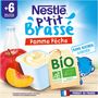 Voir la diapositive 7 : NESTLE P'tit brassé pot dessert lacté pomme et pêche bio dès 6 mois 4x90g