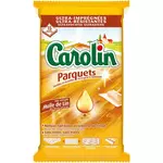 CAROLIN Lingettes parquets aux extraits d'huile de lin 15 lingettes