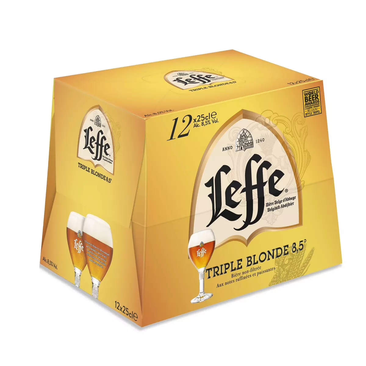 LEFFE Bière blonde triple 8,5% 12x25cl