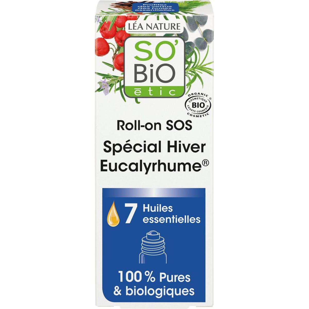 SO BIO ETIC Roll-on SOS eucalyptus bio pour le rhume 5ml