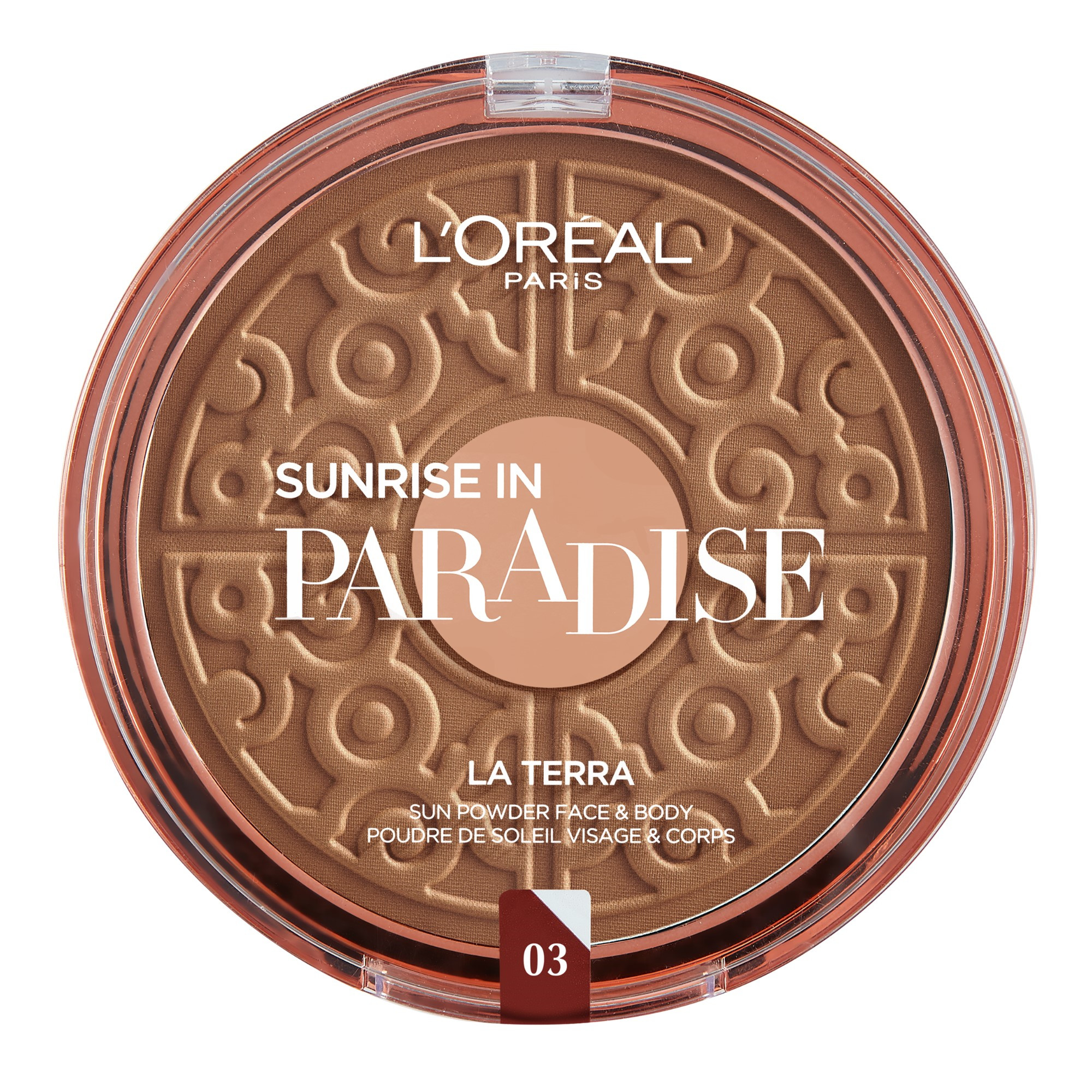 Voir la diapositive 3 : L'OREAL Paradise poudre de soleil visage et corps 03 medium 18g