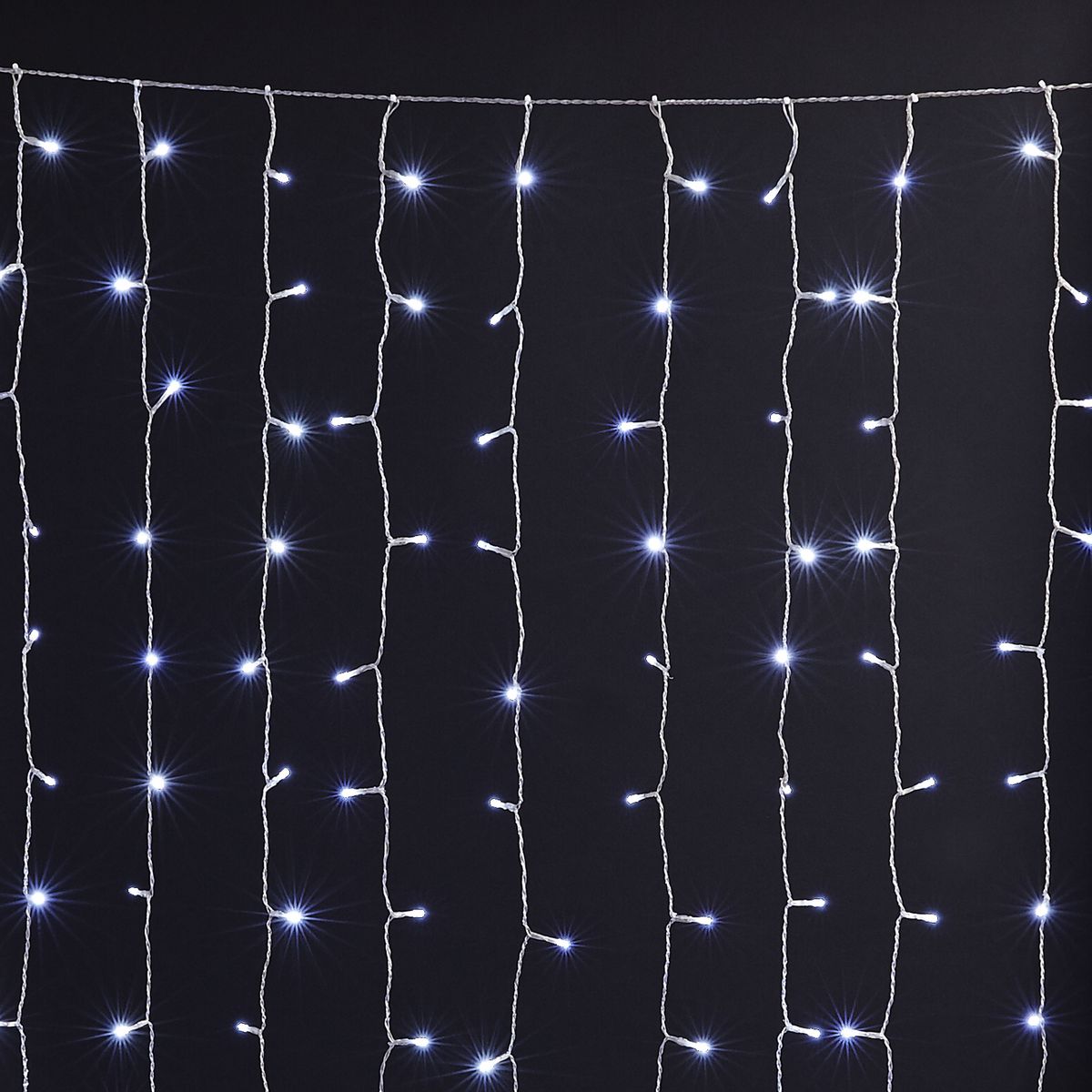 ACTUEL Rideau Lumineux 240 LED Blanc Froid 8 Programmes