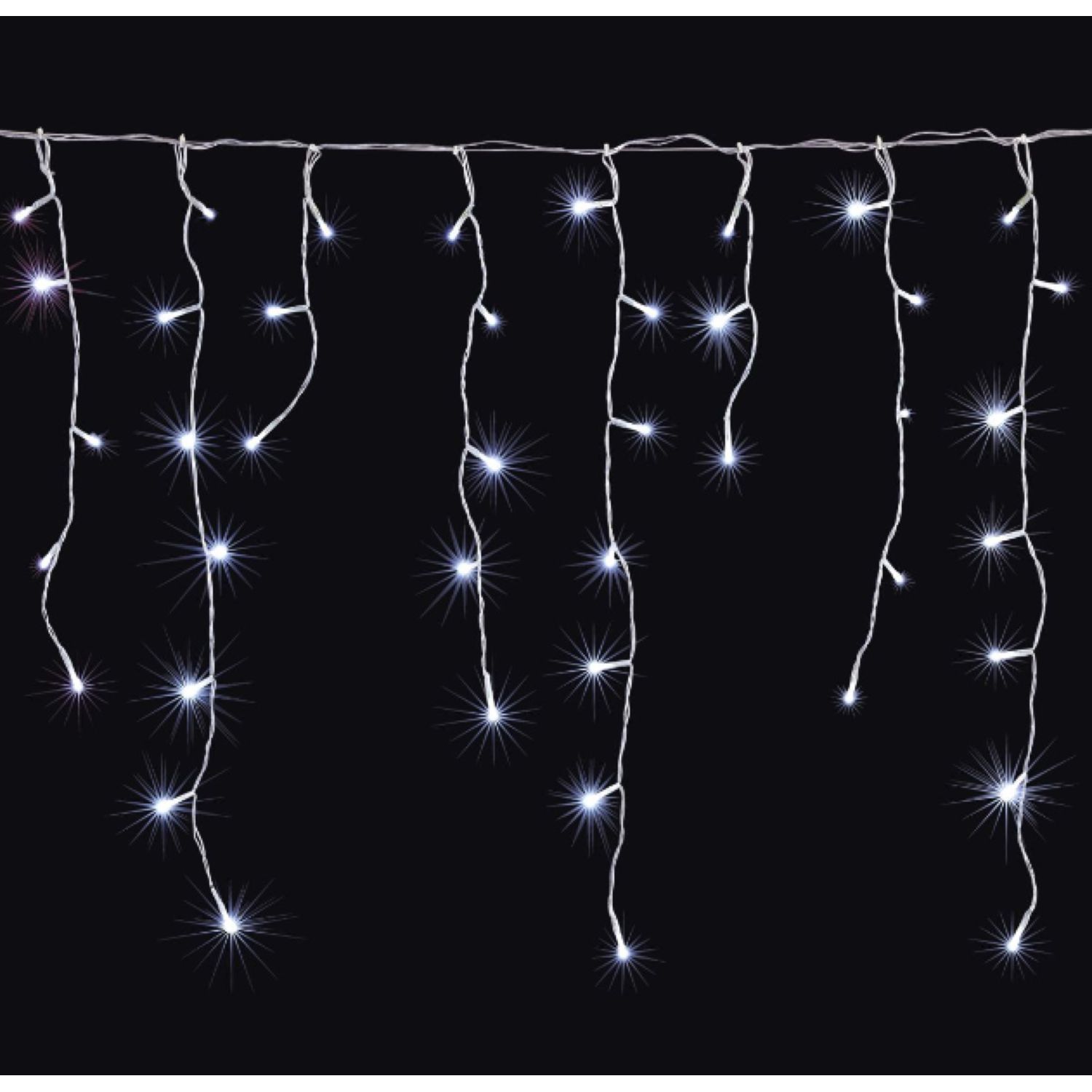 Voir la diapositive 2 : ACTUEL Guirlande Extérieure 360 LED Blanc Froid 8m Effet Stalactite