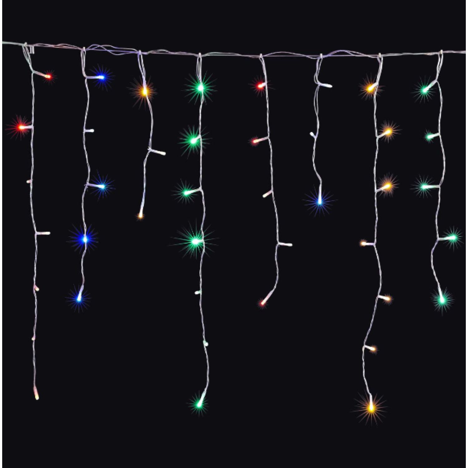 Voir la diapositive 2 : ACTUEL Guirlande Extérieure 360 LED Multicolore 8m Effet Stalactite