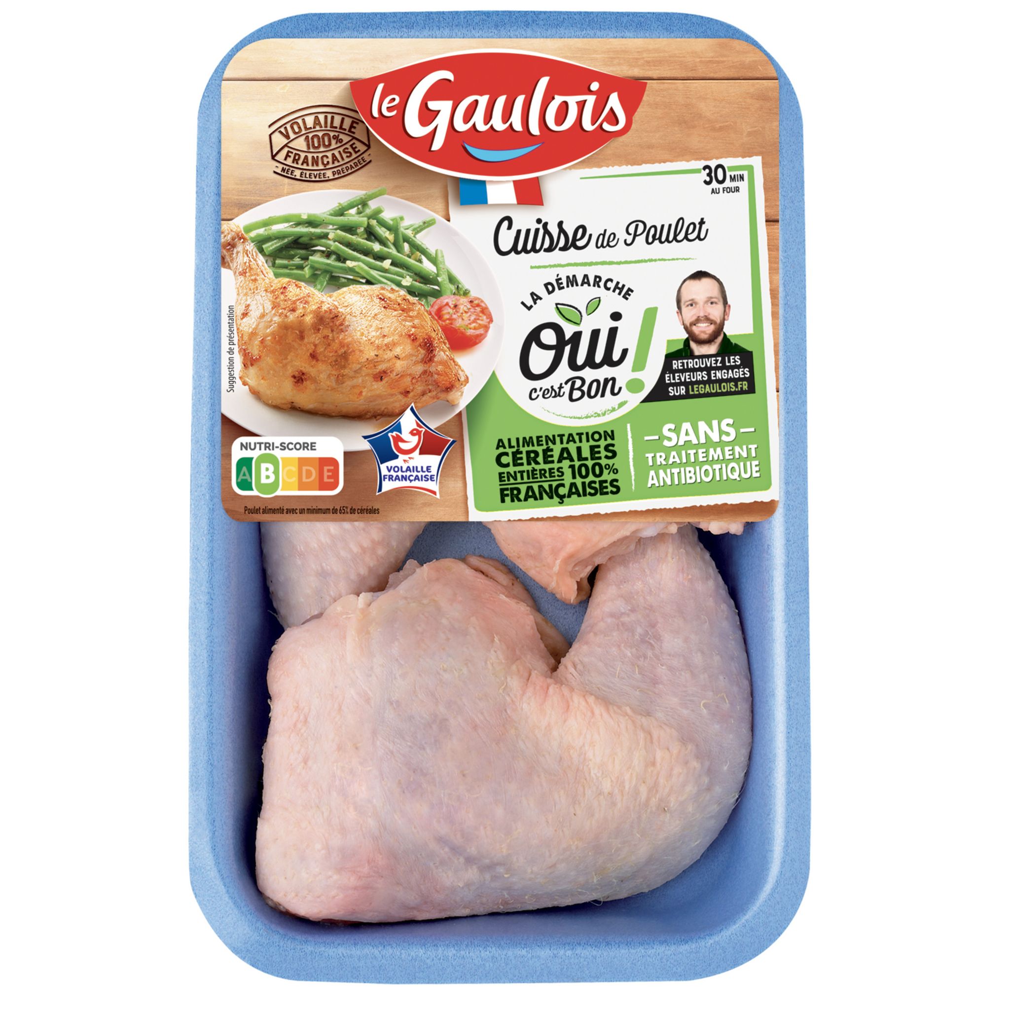 LE GAULOIS Cuisse Poulet Blanc Fermier 2 Pièces 500g Pas Cher - Auchan.fr