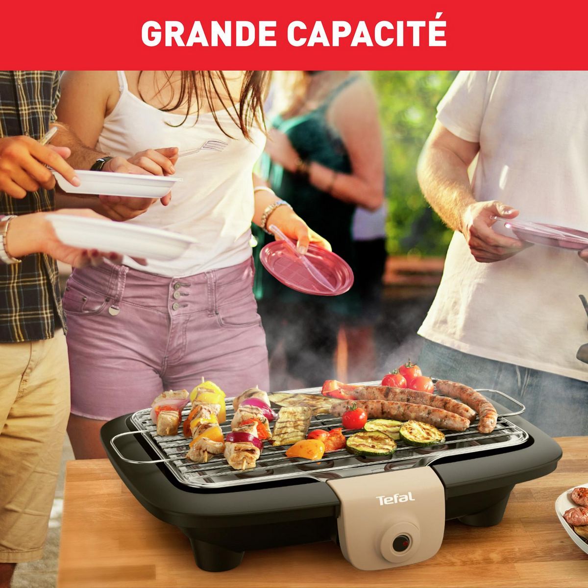 TEFAL Barbecue électrique EasyGrill Power Table BG90C814