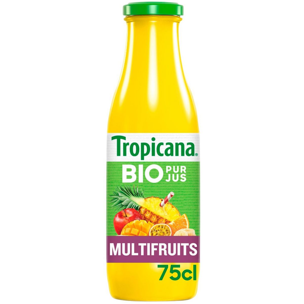 TROPICANA Pur jus 100% multivitamines bio 75cl