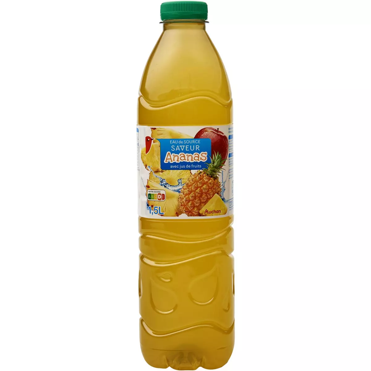 AUCHAN Eau aromatisée au jus d'ananas 1,5l