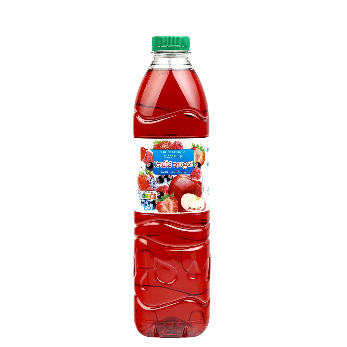AUCHAN Eau aromatisée au jus de fruits rouges 1,5l