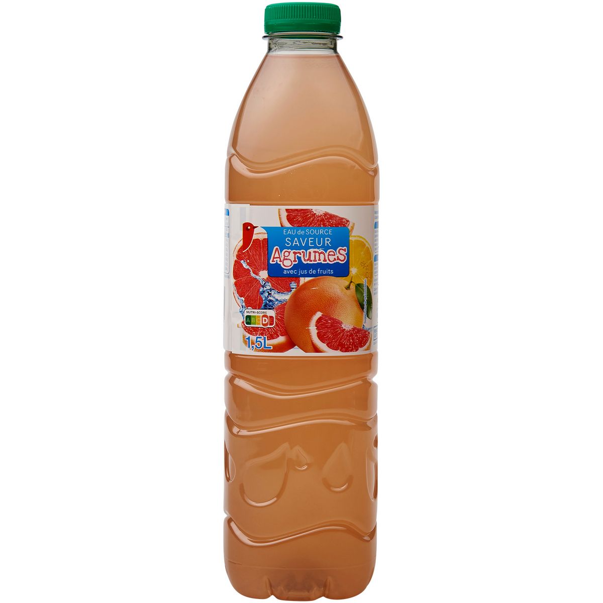 AUCHAN Eau aromatisée au jus d'agrumes 1,5l