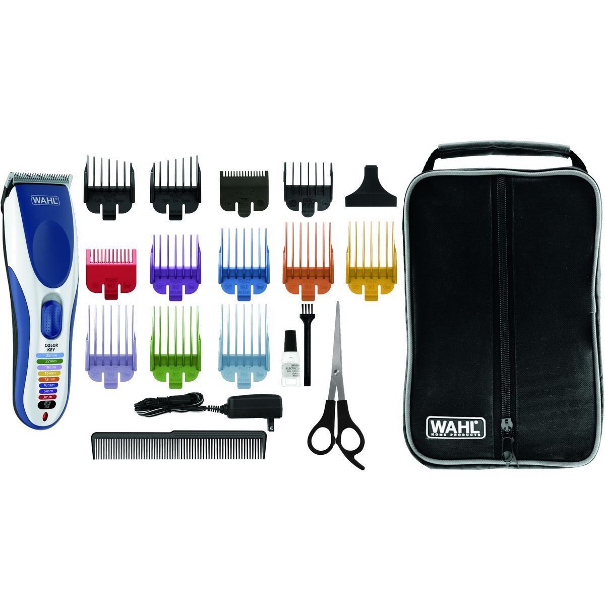 WAHL Kit tondeuse à cheveux COLOR PRO 9649-016 - Blanche et Bleu