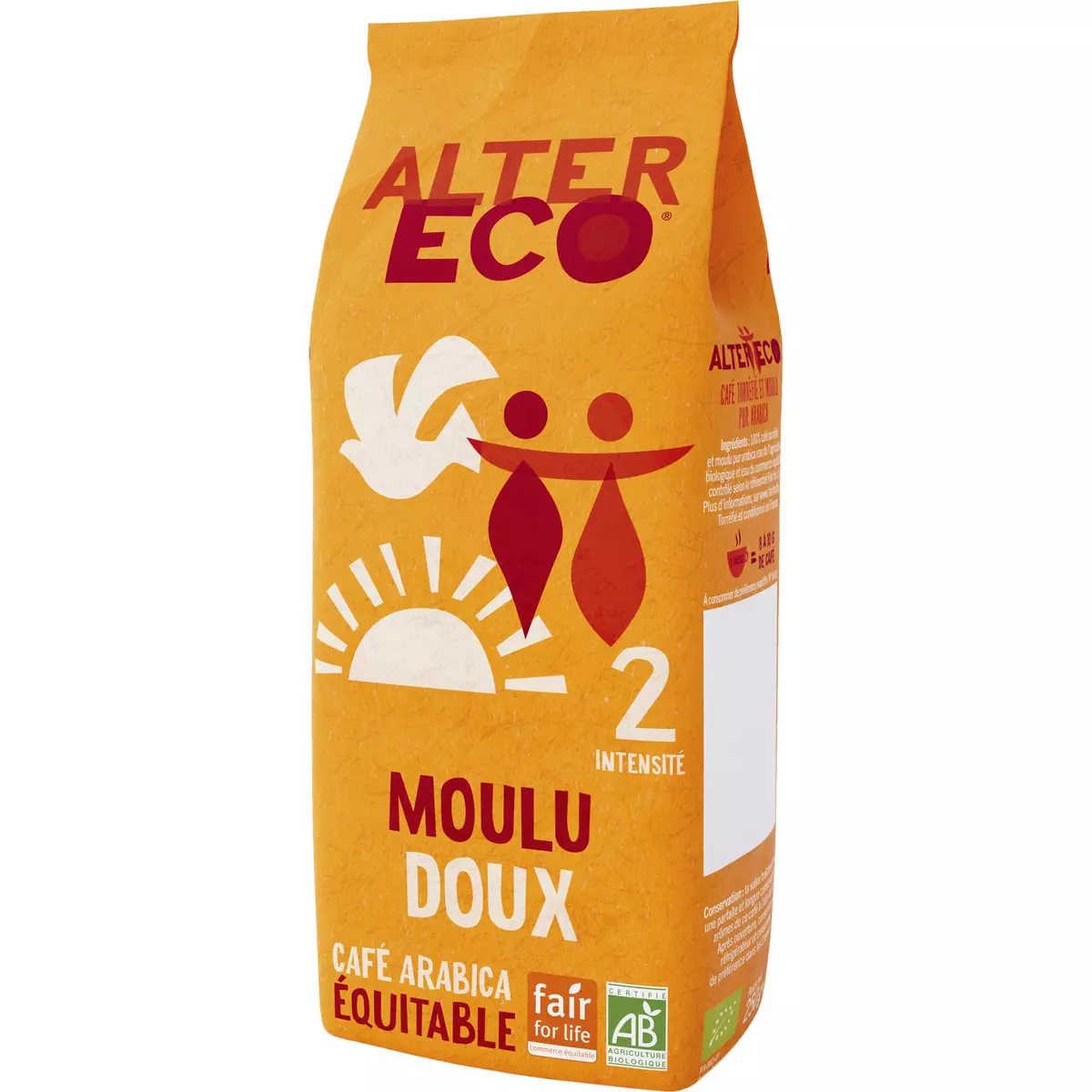 ALTER ECO Café bio moulu doux intensité 2 250g