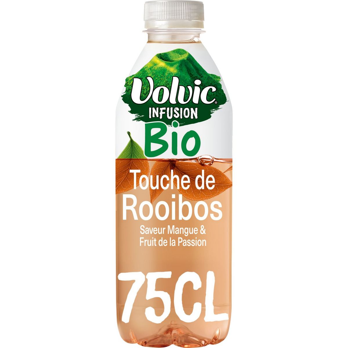 VOLVIC INFUSION BIO Eau infusée rooibos bio aromatisée mangue passion 75cl