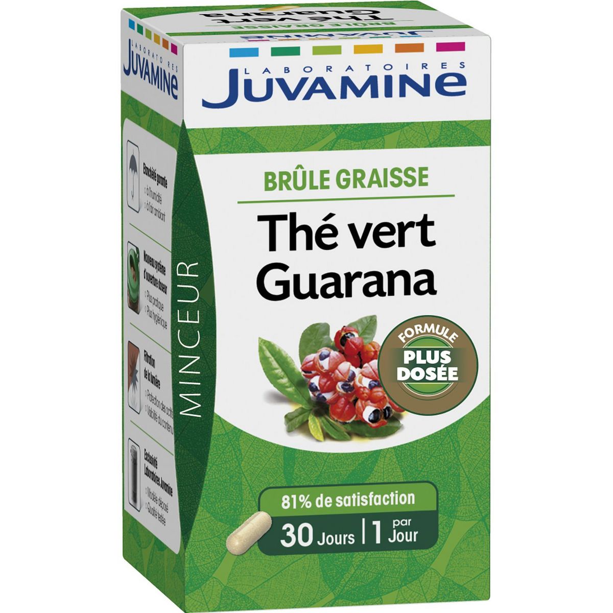 JUVAMINE Gélules minceur thé vert guarana brûle-graisse 30 gélules 10g