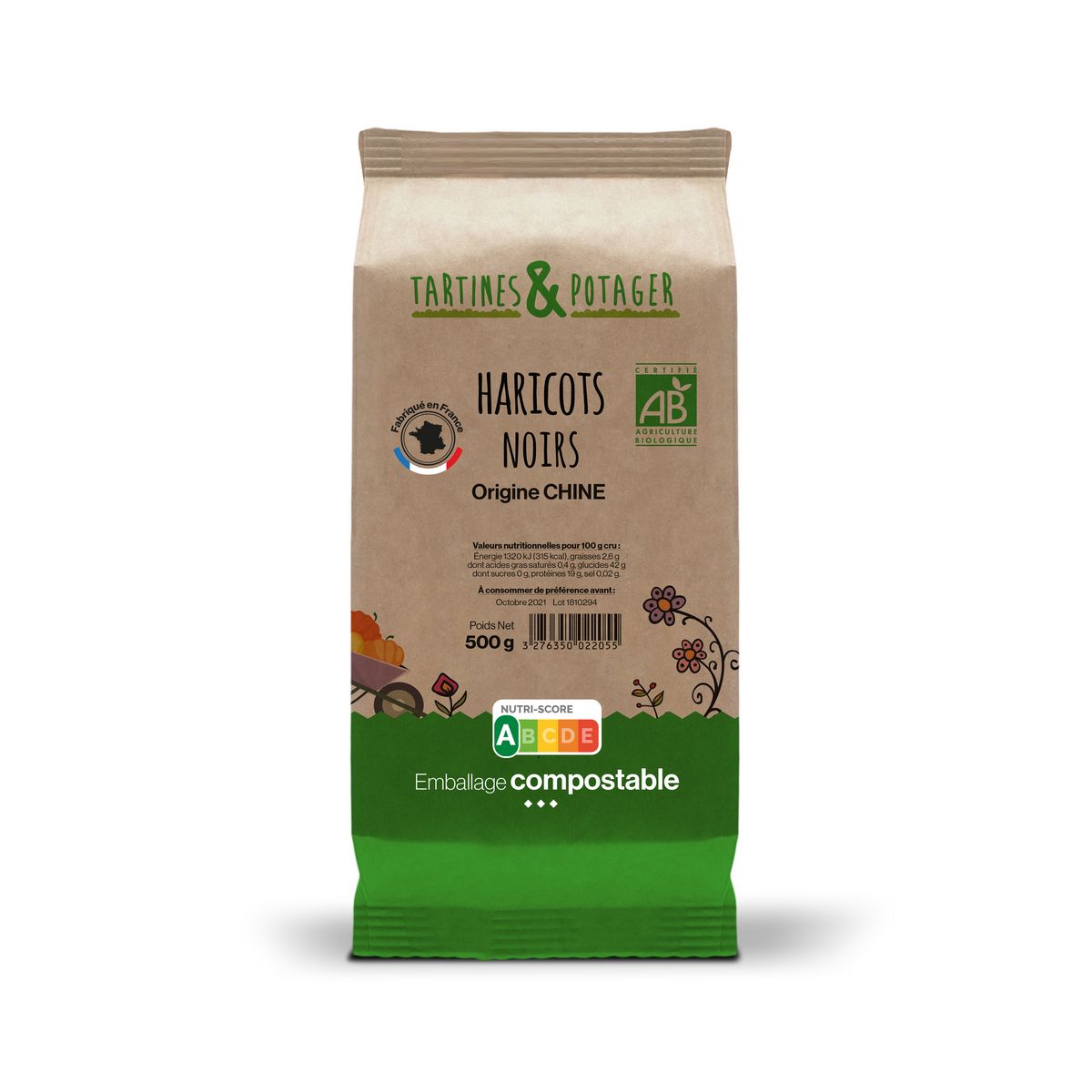 Haricot noir bio 500g