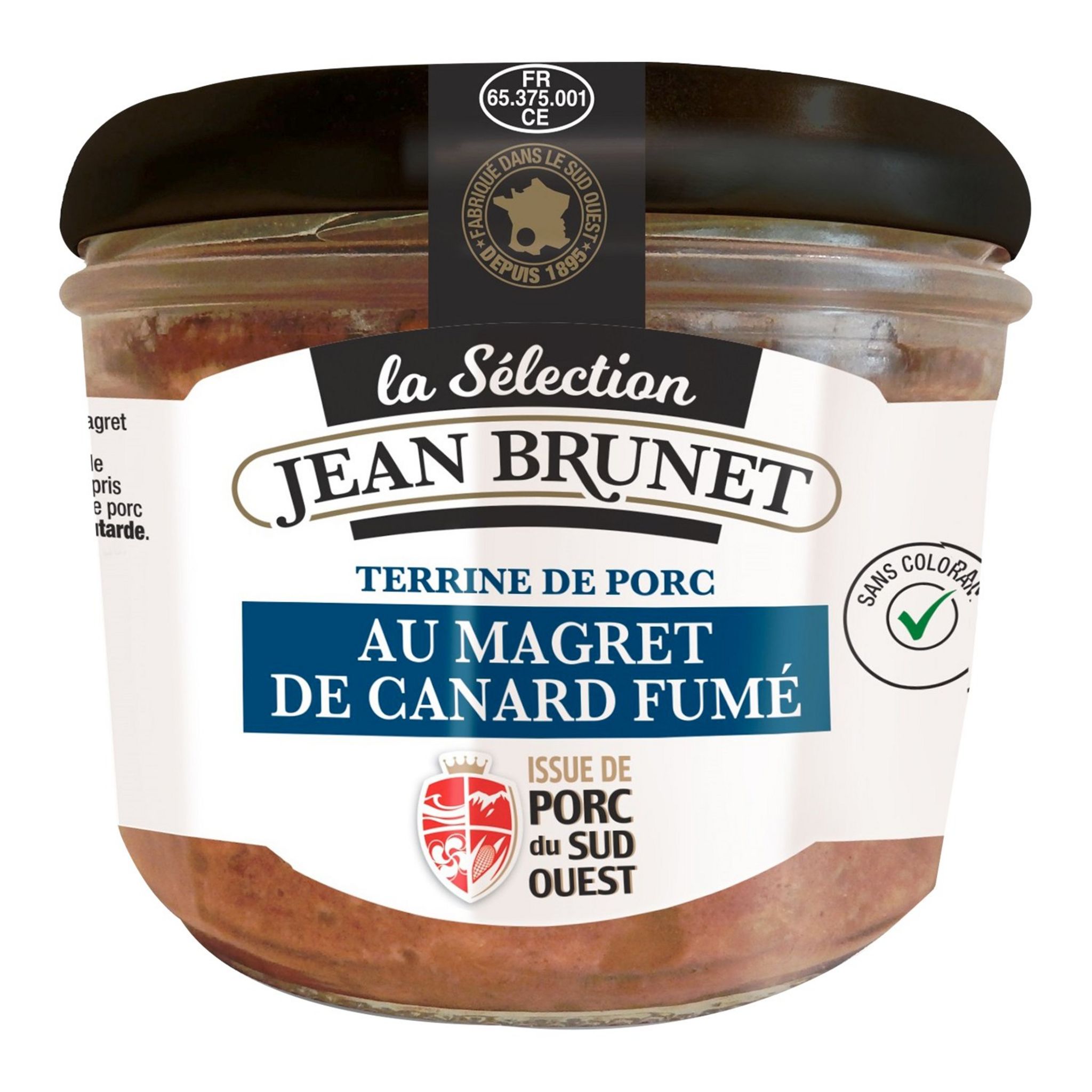 JEAN Terrine de porc au magret de canard fumé sans colorant 180g