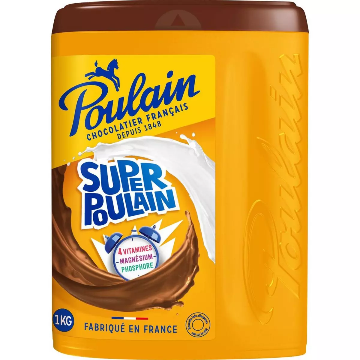 Grossiste Poudre de Chocolat Super Poulain 1kg - POULAIN