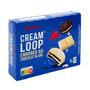 Voir la diapositive 3 : AUCHAN Cream Loop Biscuits fourrés enrobés de chocolat blanc sachets fraîcheur 6x2 biscuits 252g