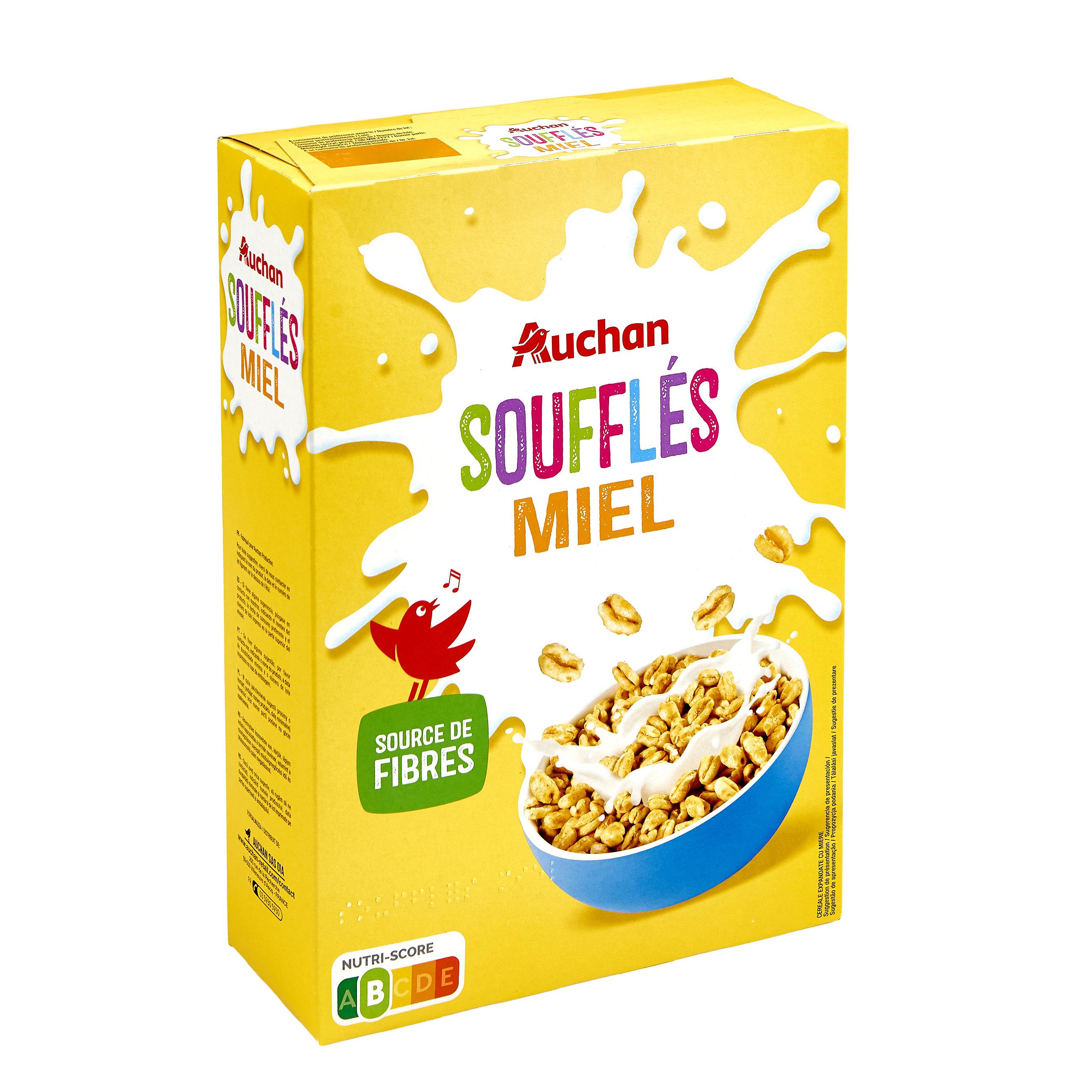 Voir la diapositive 2 : AUCHAN Bumpies céréales au miel 375g
