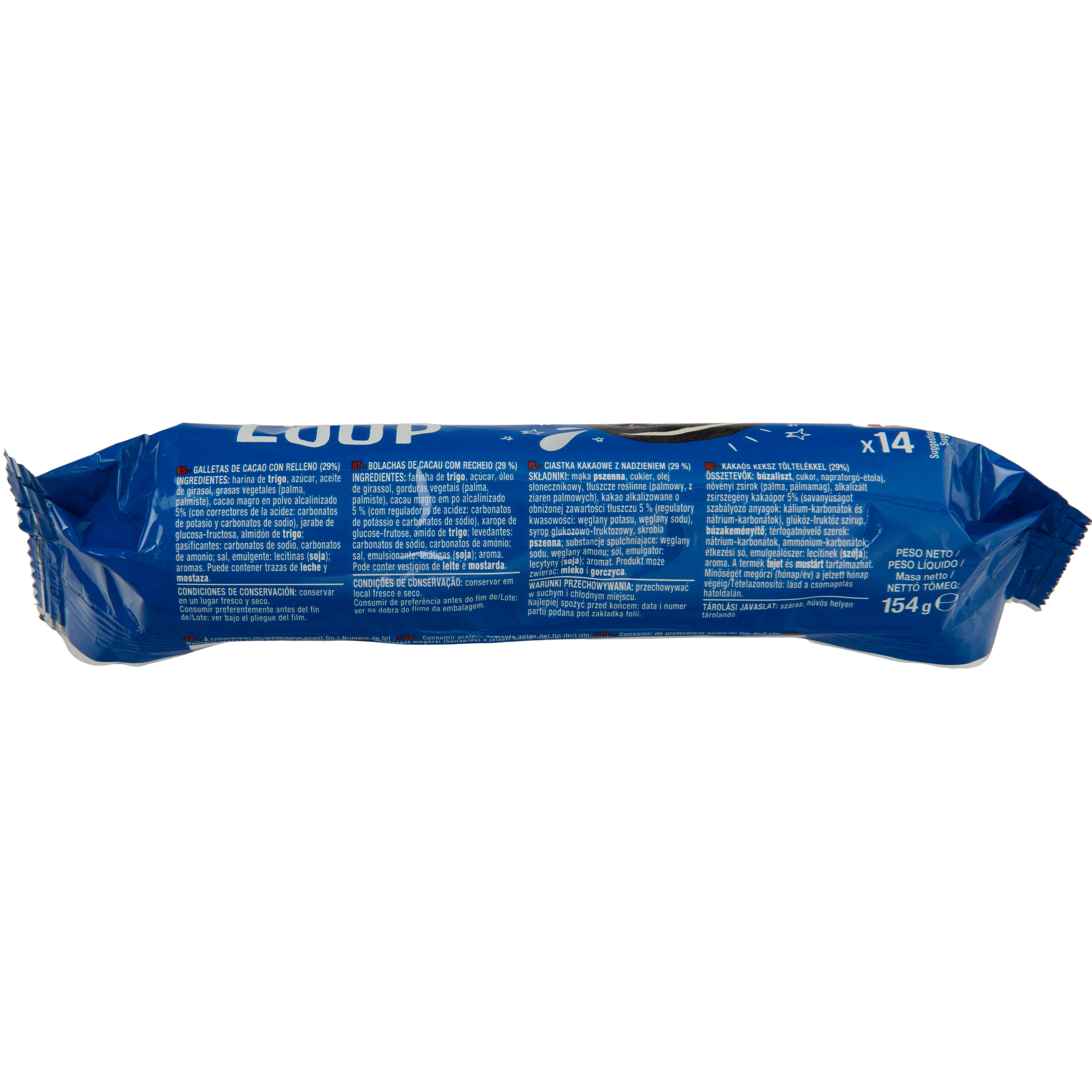 Voir la diapositive 5 : AUCHAN Cream loop biscuits fourrés 14 biscuits 154g