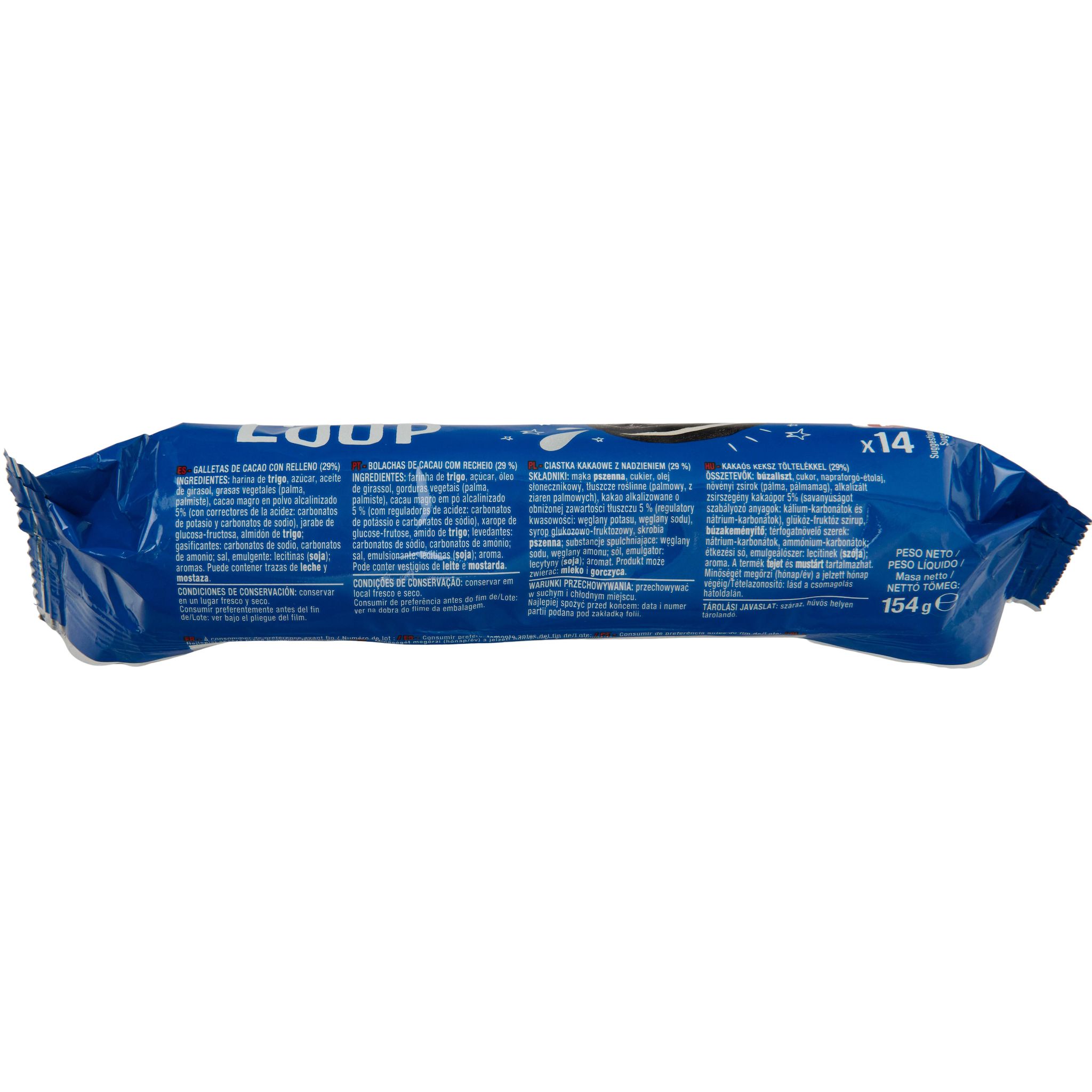 Voir la diapositive 5 : AUCHAN Cream loop biscuits fourrés 14 biscuits 154g