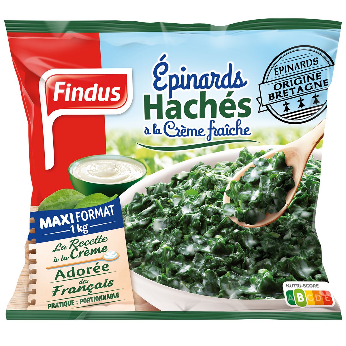 FINDUS Épinards hachés à la crème fraîche 4 portions 1kg