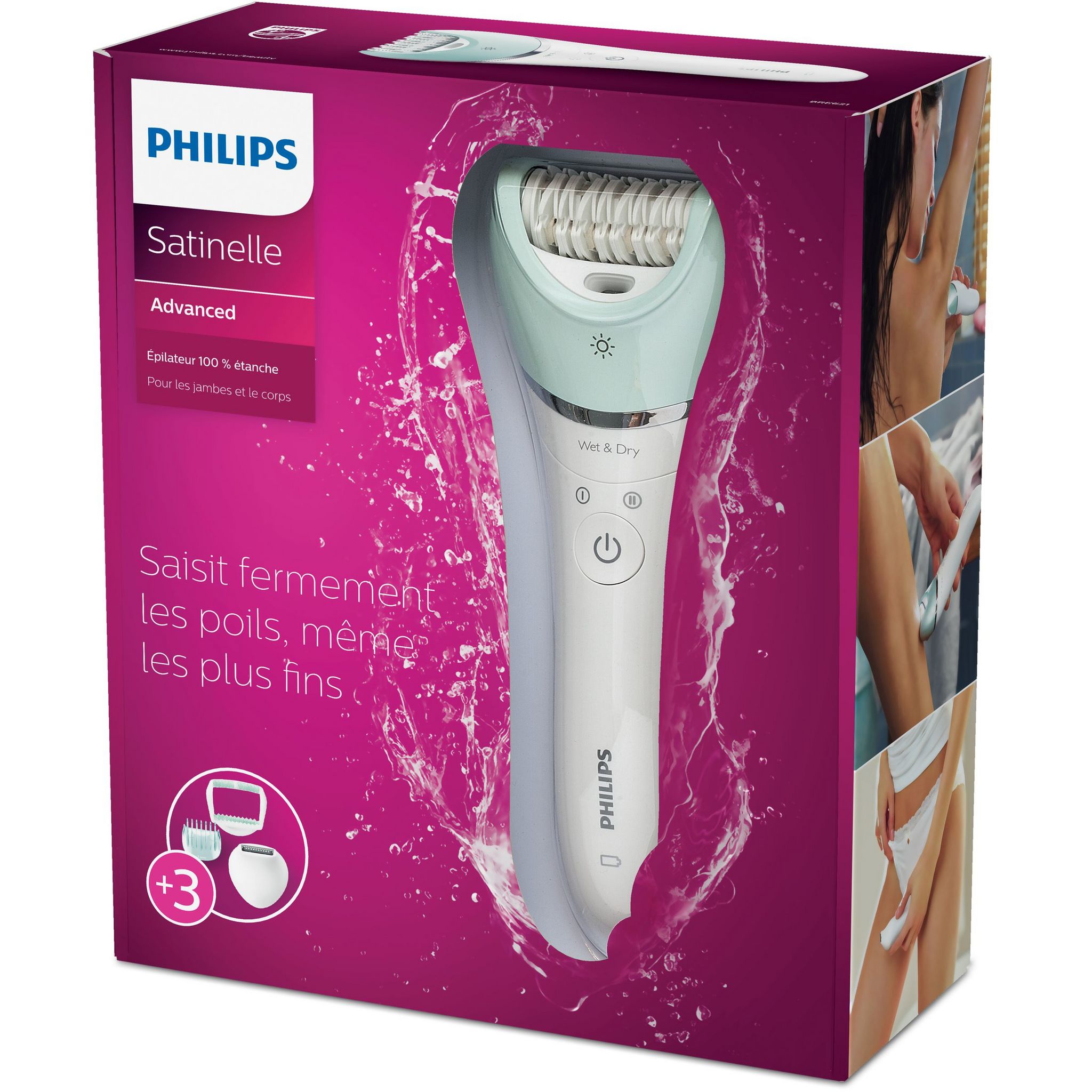 Voir la diapositive 2 : PHILIPS Épilateur électrique BRE 621/11