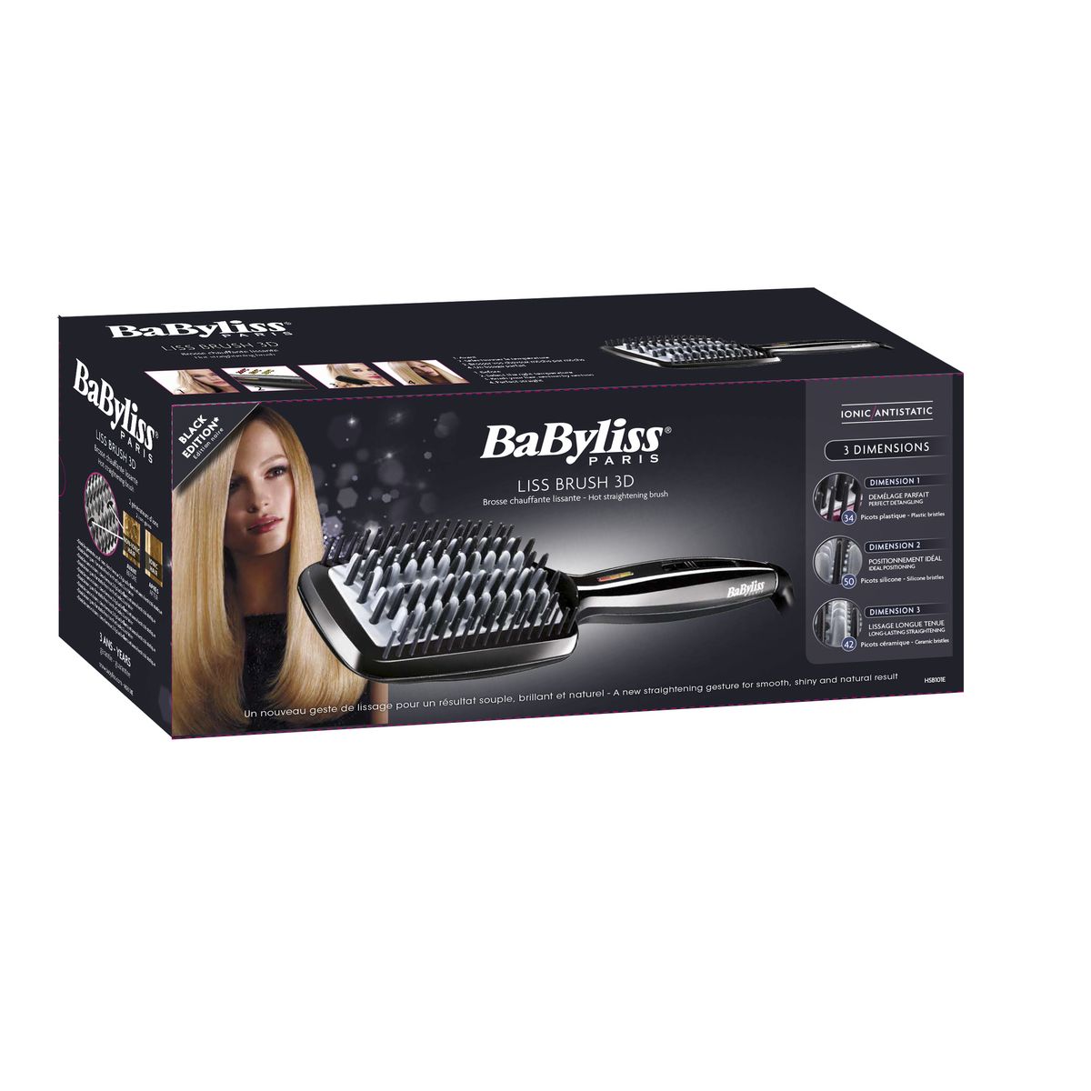 BABYLISS Brosse lissante HBS101E - Noir