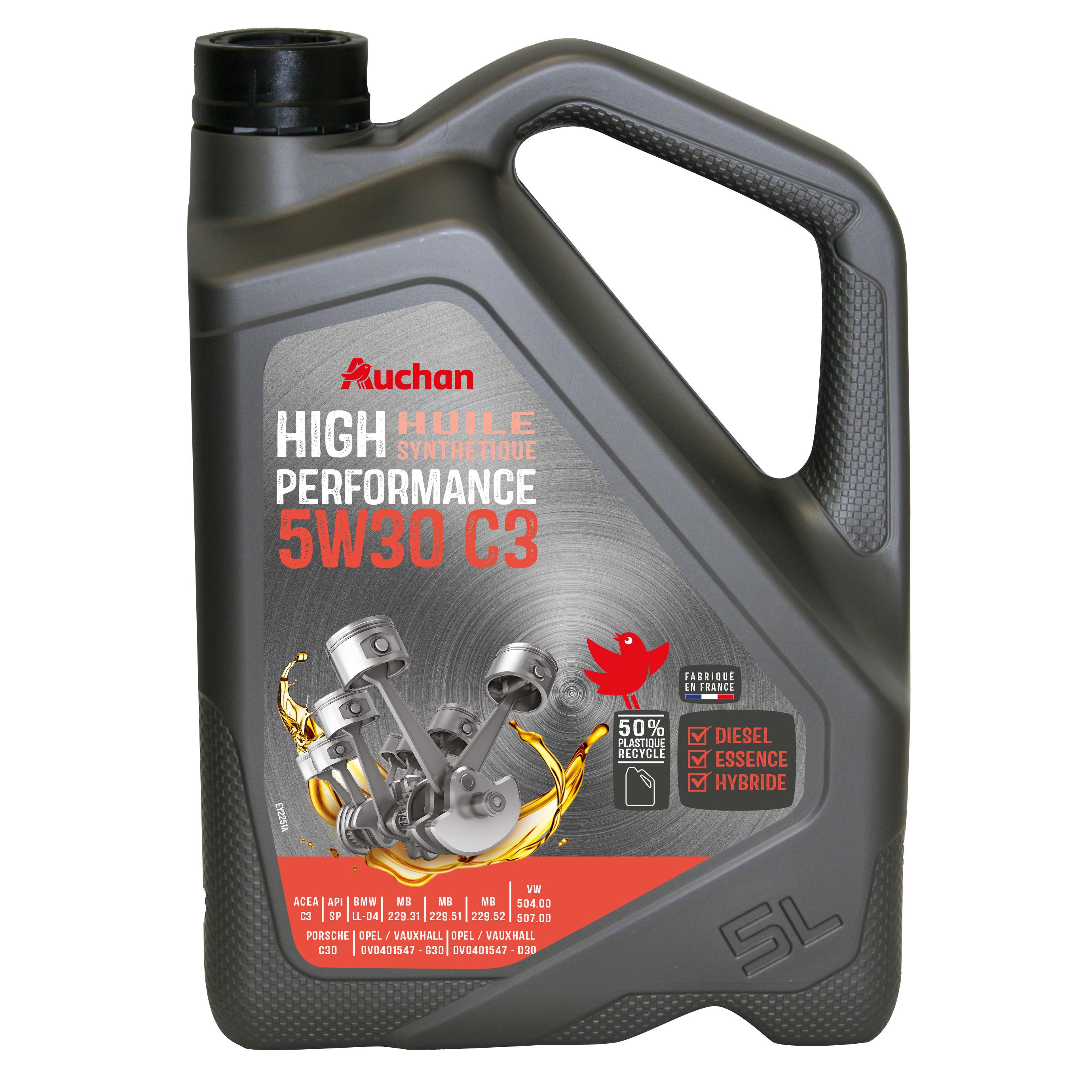 AUCHAN Huile moteur essence et diesel 5W30 C3 504/5075L