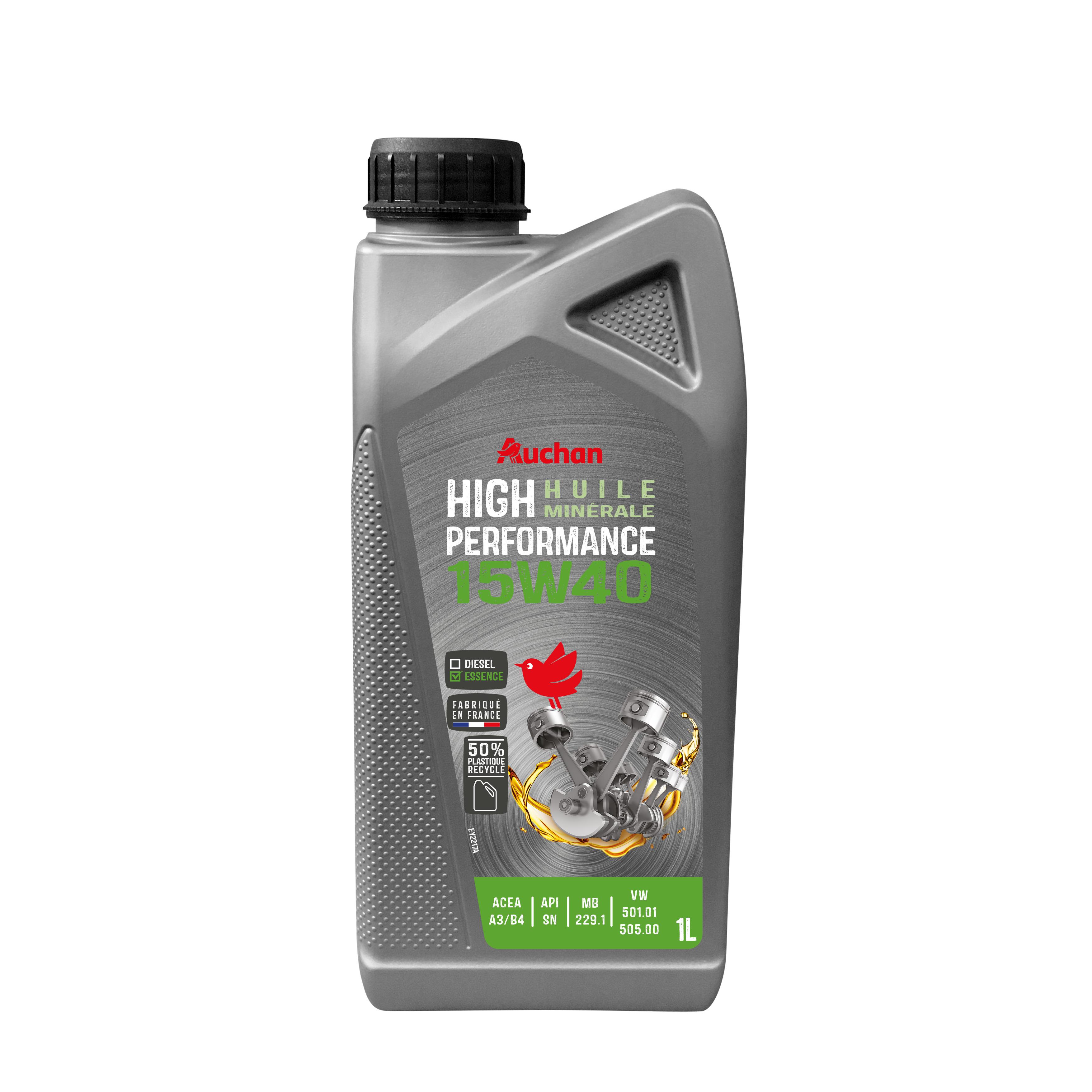 AUCHAN Huile minéral moteur essence 15W401L