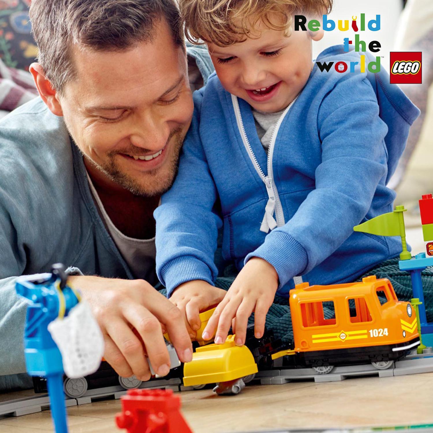 Voir la diapositive 7 : LEGO LEGO DUPLO 10875 Le Train de Marchandises, Jouet de Locomotive, avec Télécommande et Son