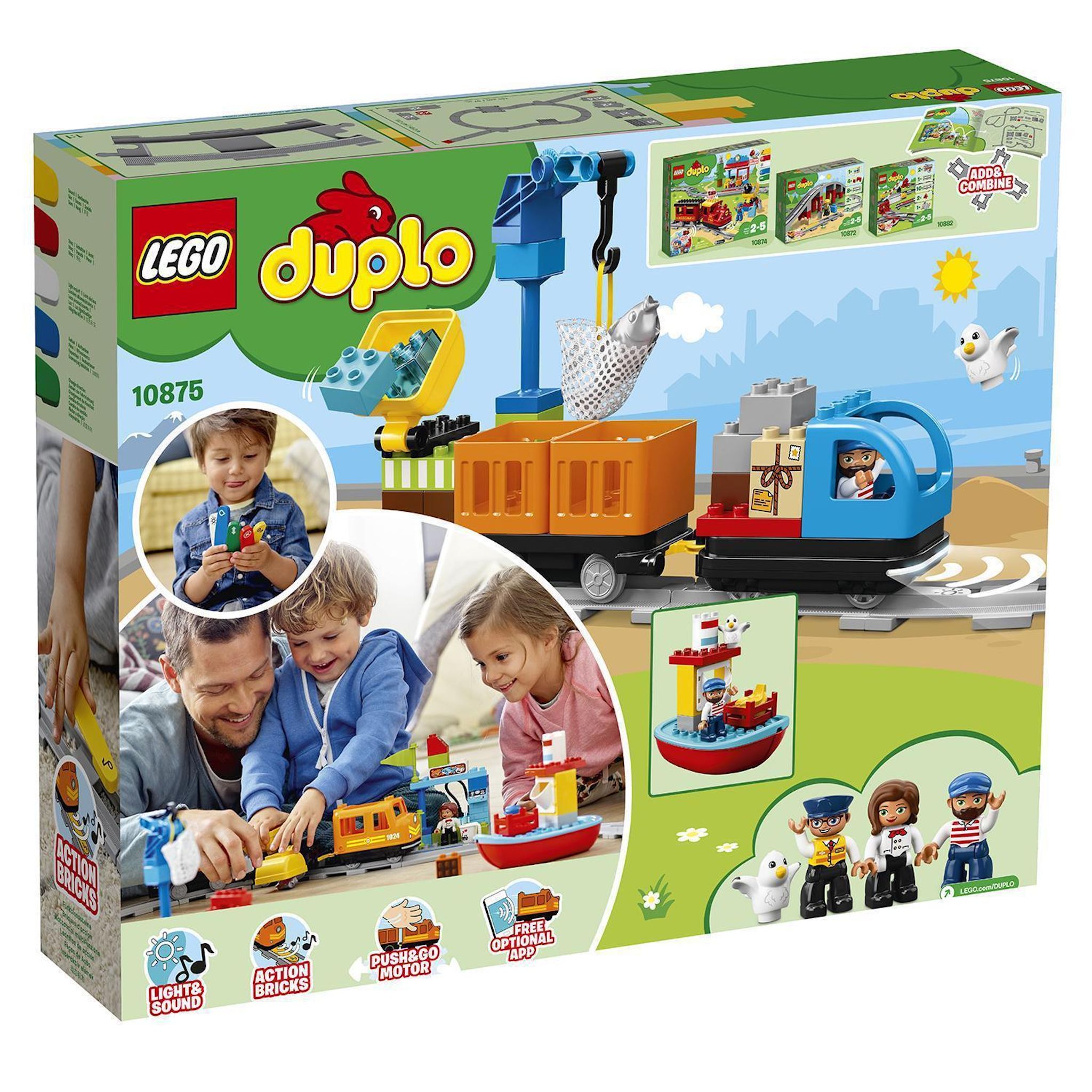 Voir la diapositive 8 : LEGO LEGO DUPLO 10875 Le Train de Marchandises, Jouet de Locomotive, avec Télécommande et Son