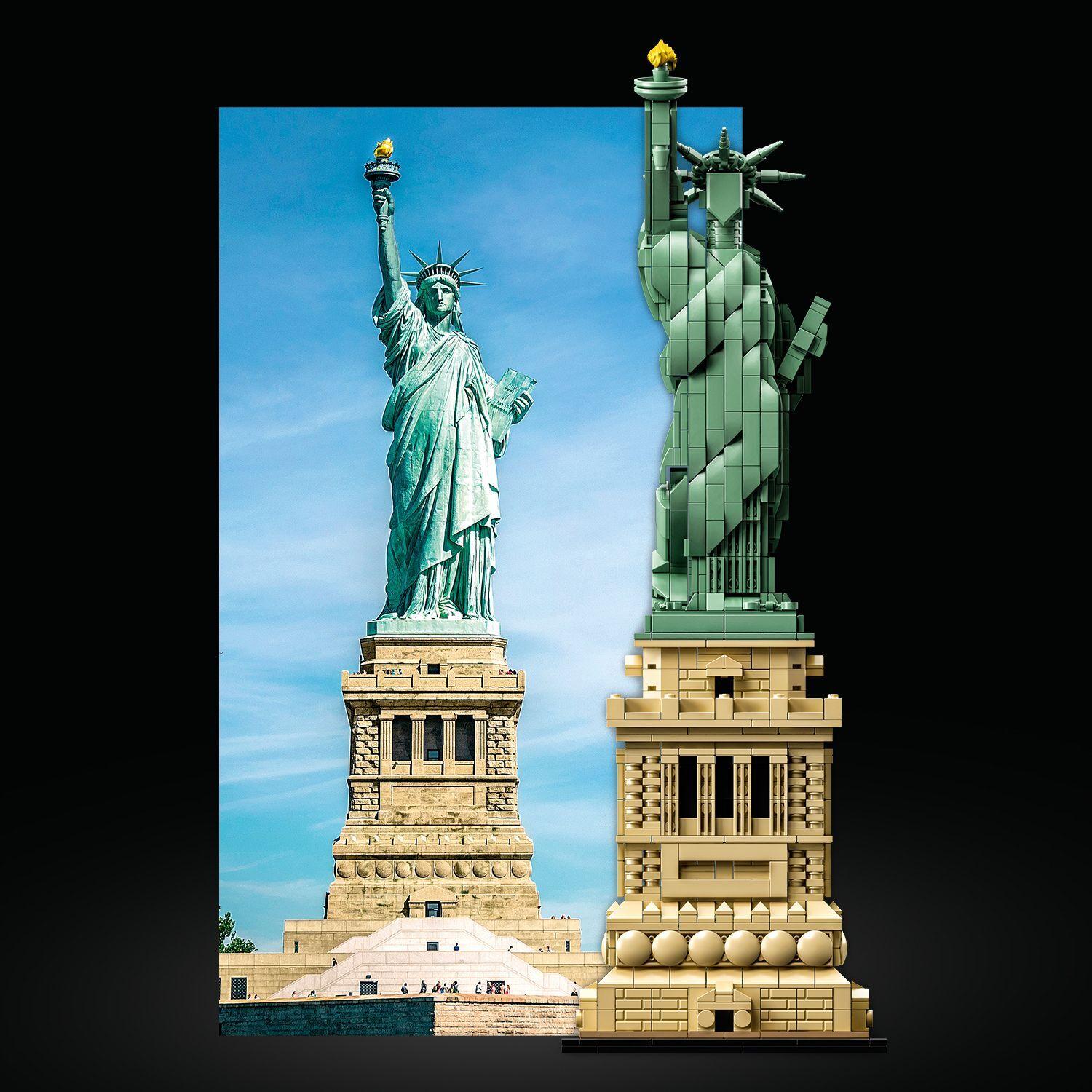 Voir la diapositive 4 : LEGO Architecture 21042 La Statue de la Liberté, Ensemble de Construction pour Adultes