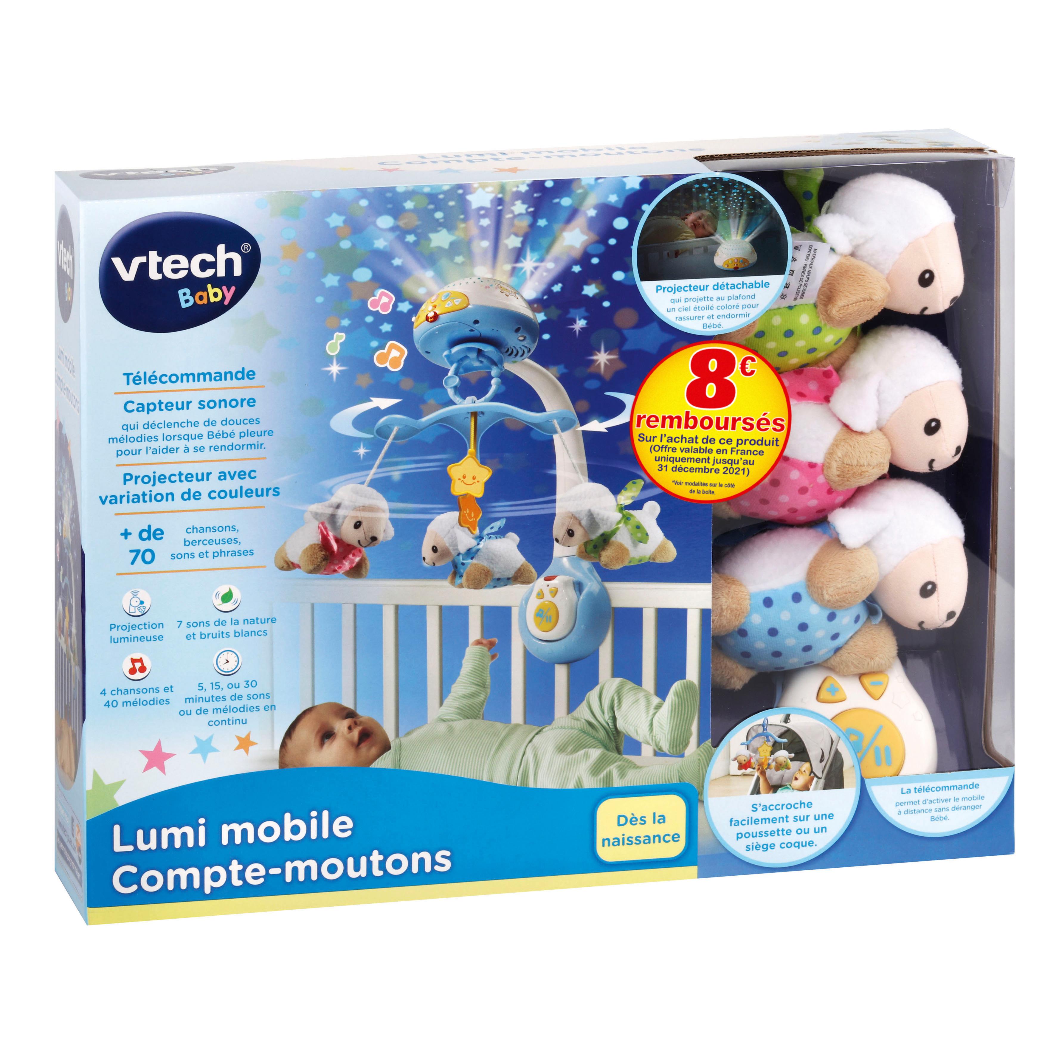 Voir la diapositive 3 : VTECH Lumi Mobile Compte Mouton - Blue