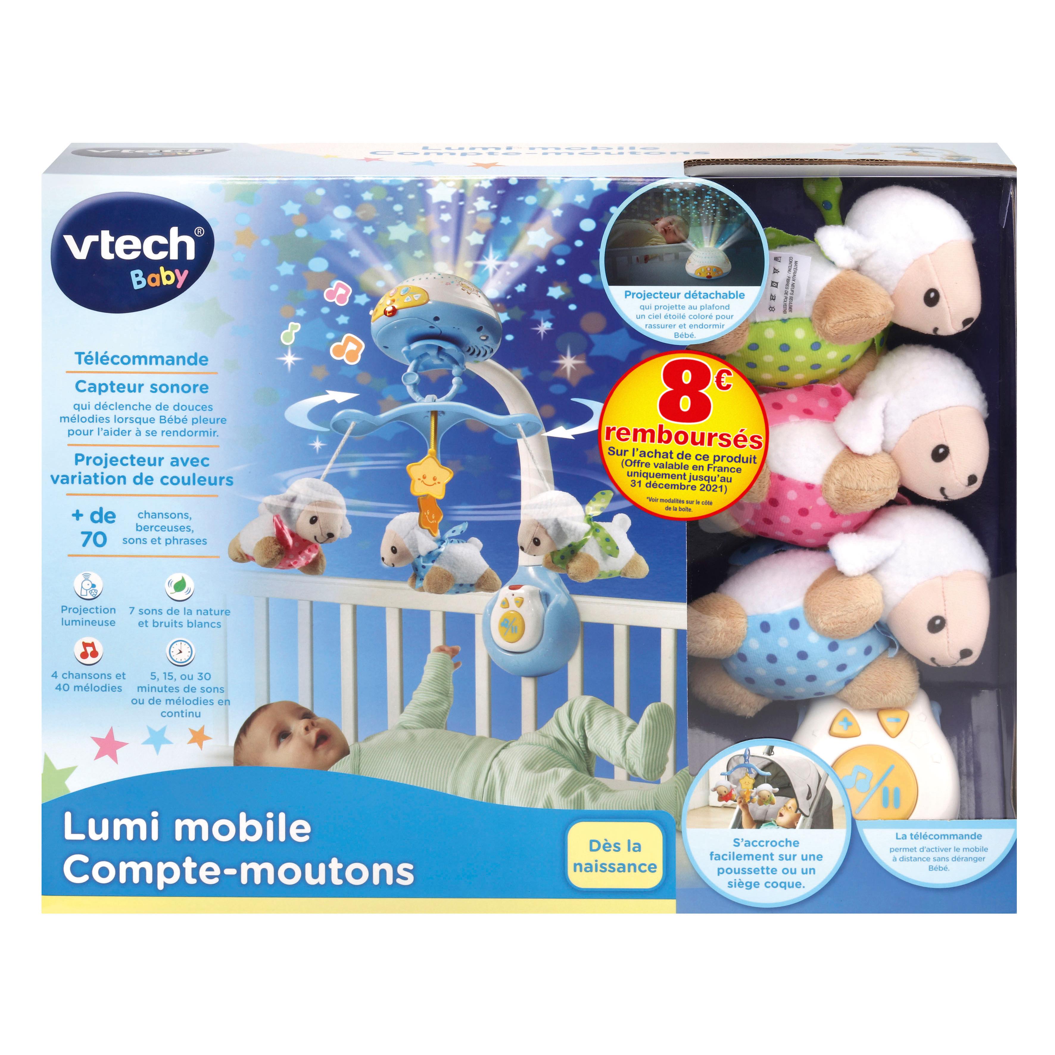 Voir la diapositive 4 : VTECH Lumi Mobile Compte Mouton - Blue