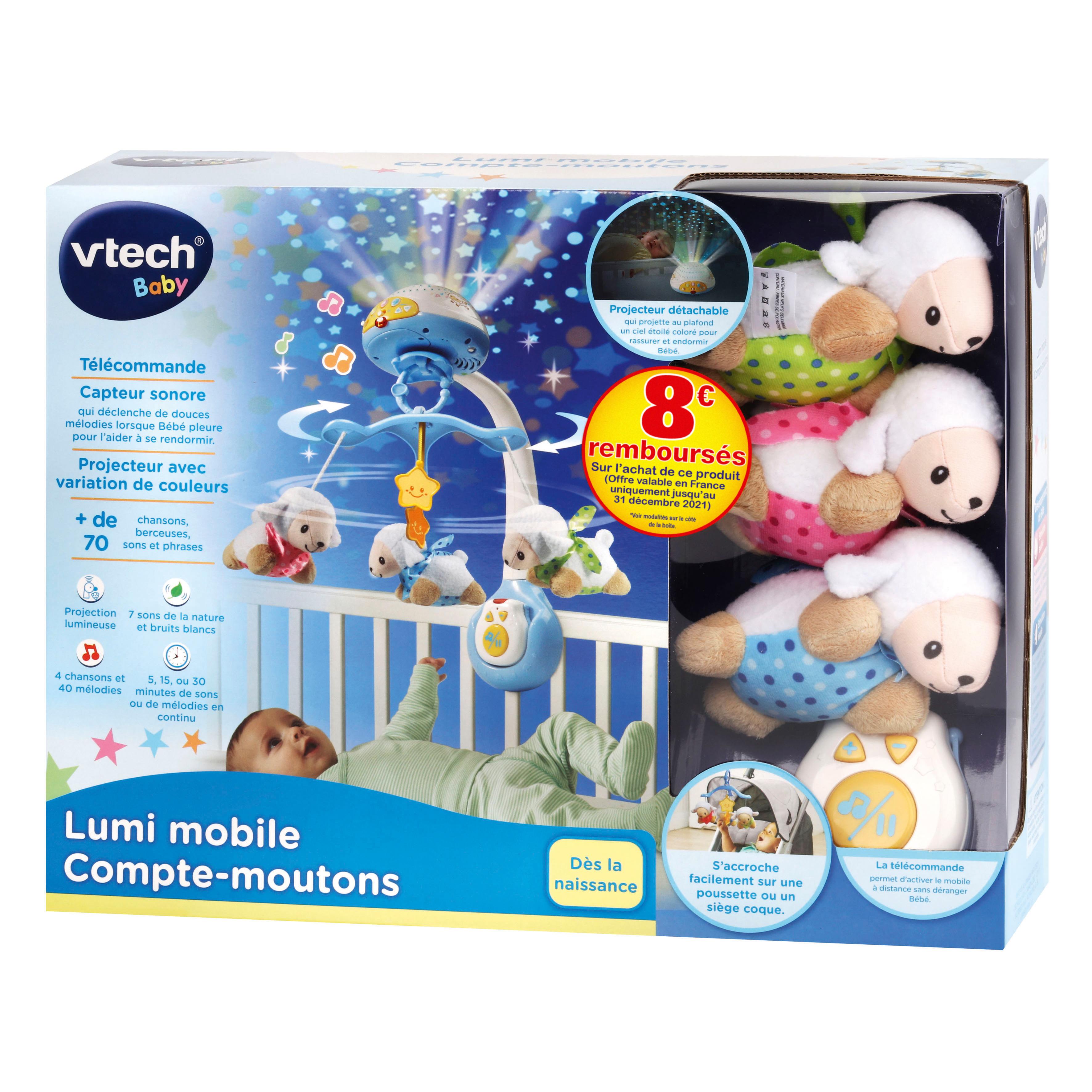 Voir la diapositive 5 : VTECH Lumi Mobile Compte Mouton - Blue
