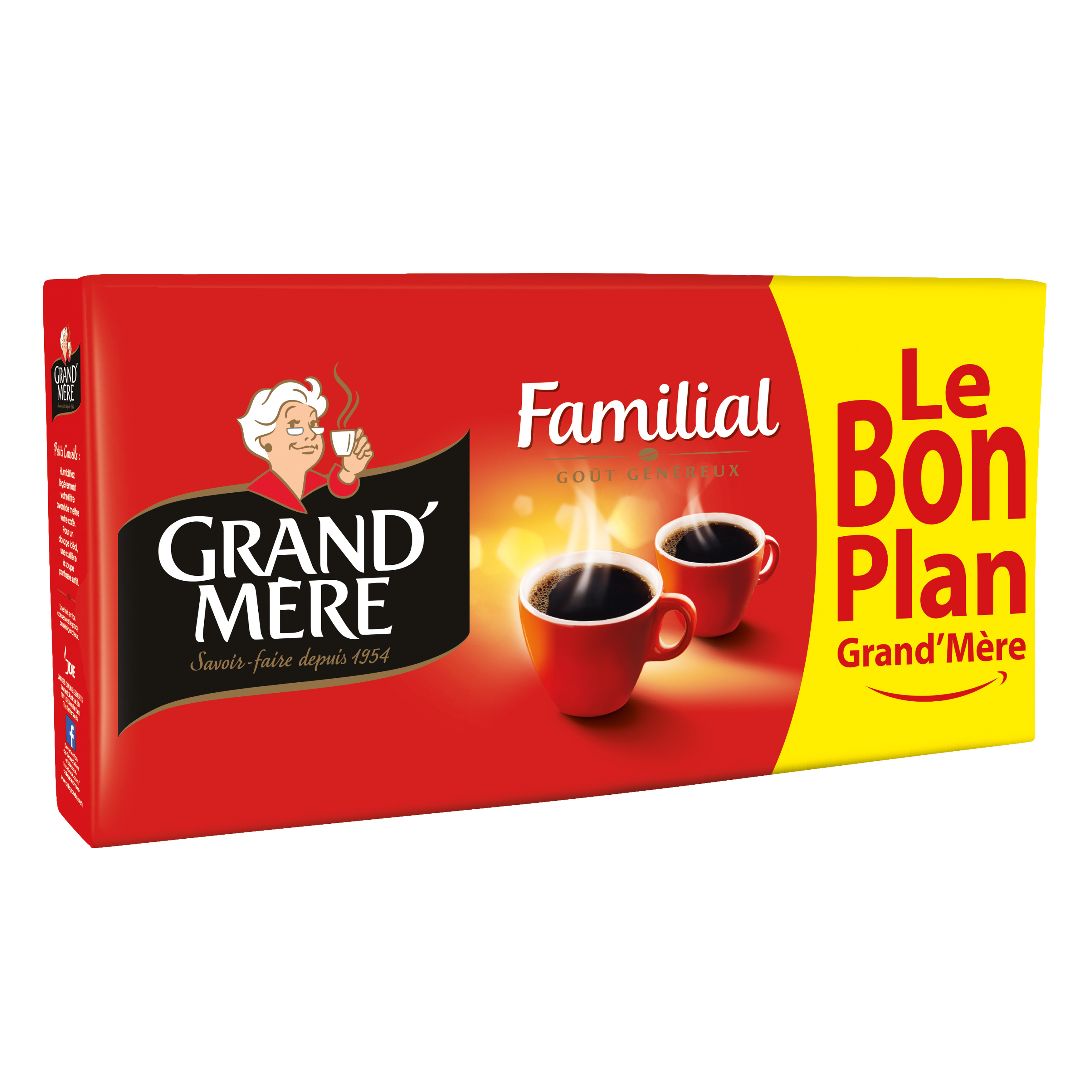 Voir la diapositive 2 : GRAND'MERE Café moulu familial 4x250g