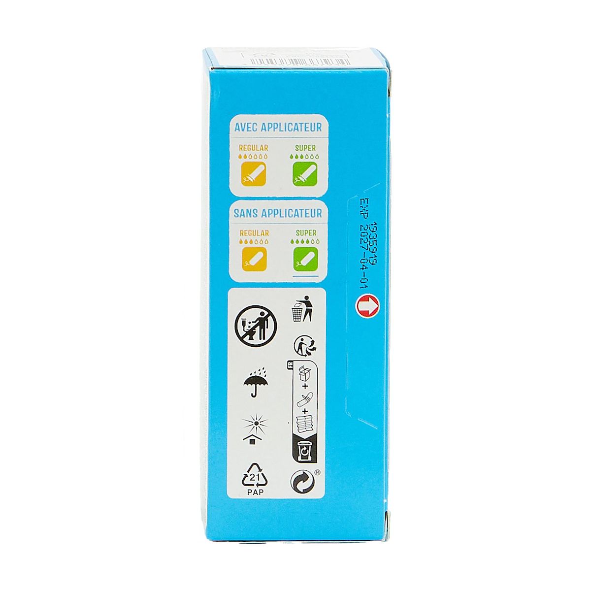 AUCHAN Tampons sans applicateur super 24 tampons