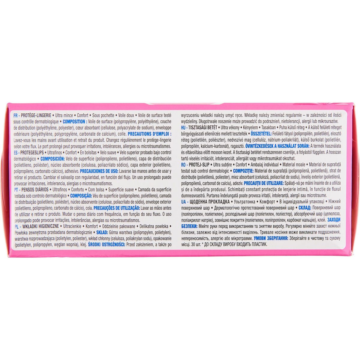 AUCHAN Protège-lingerie confort ultra mince 30 pièces