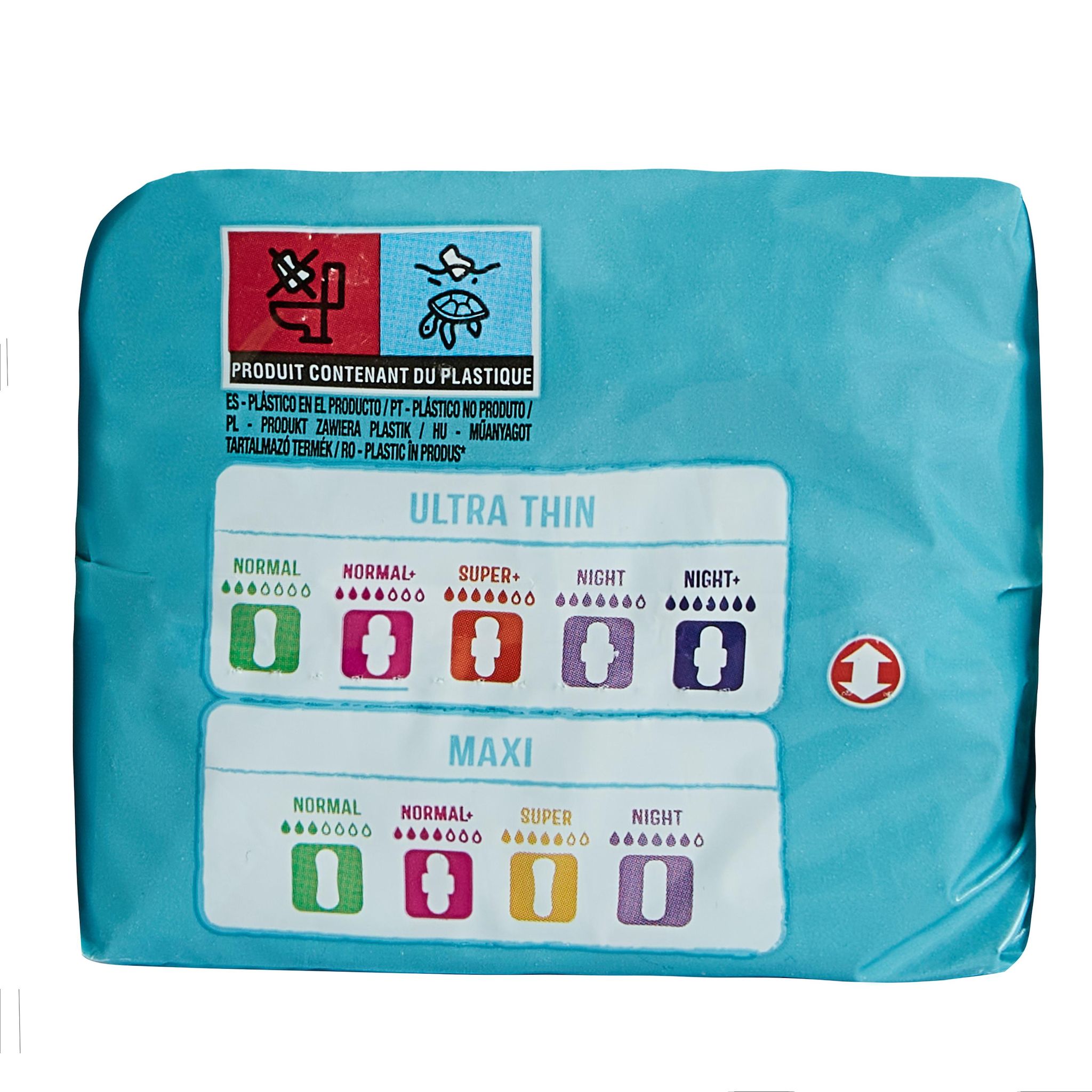 Voir la diapositive 3 : AUCHAN Serviettes hygiéniques avec ailettes regular 14 serviettes