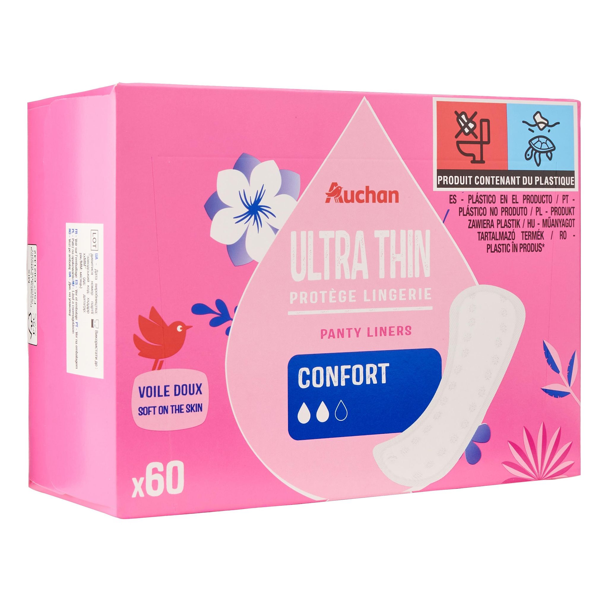 Voir la diapositive 4 : AUCHAN Protège-lingerie regular 60 protège-lingerie