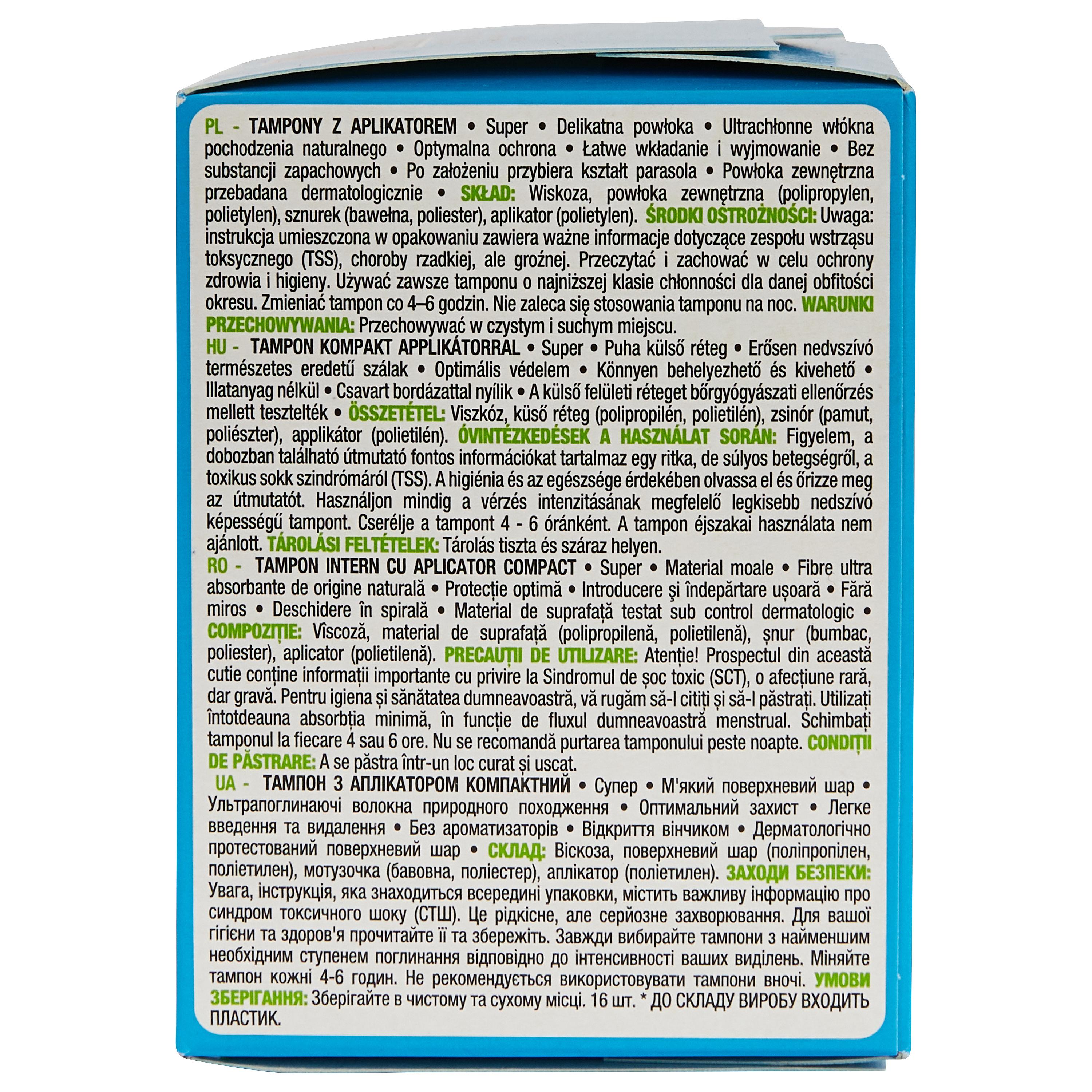 Voir la diapositive 2 : AUCHAN Tampons avec applicateur super 16 tampons