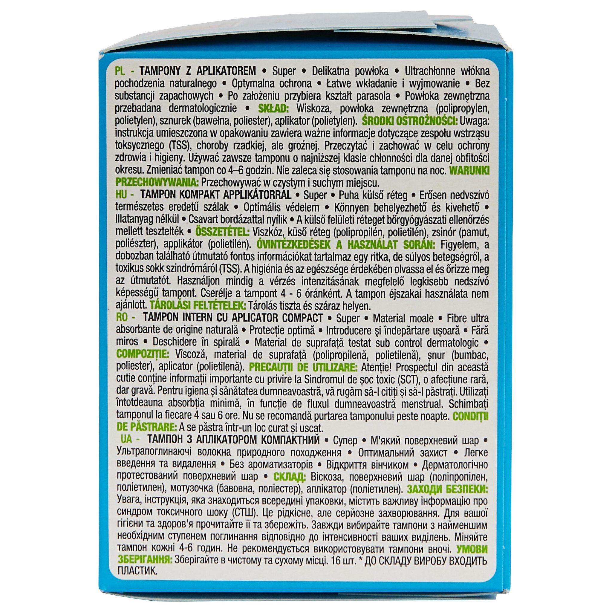 Voir la diapositive 2 : AUCHAN Tampons avec applicateur super 16 tampons